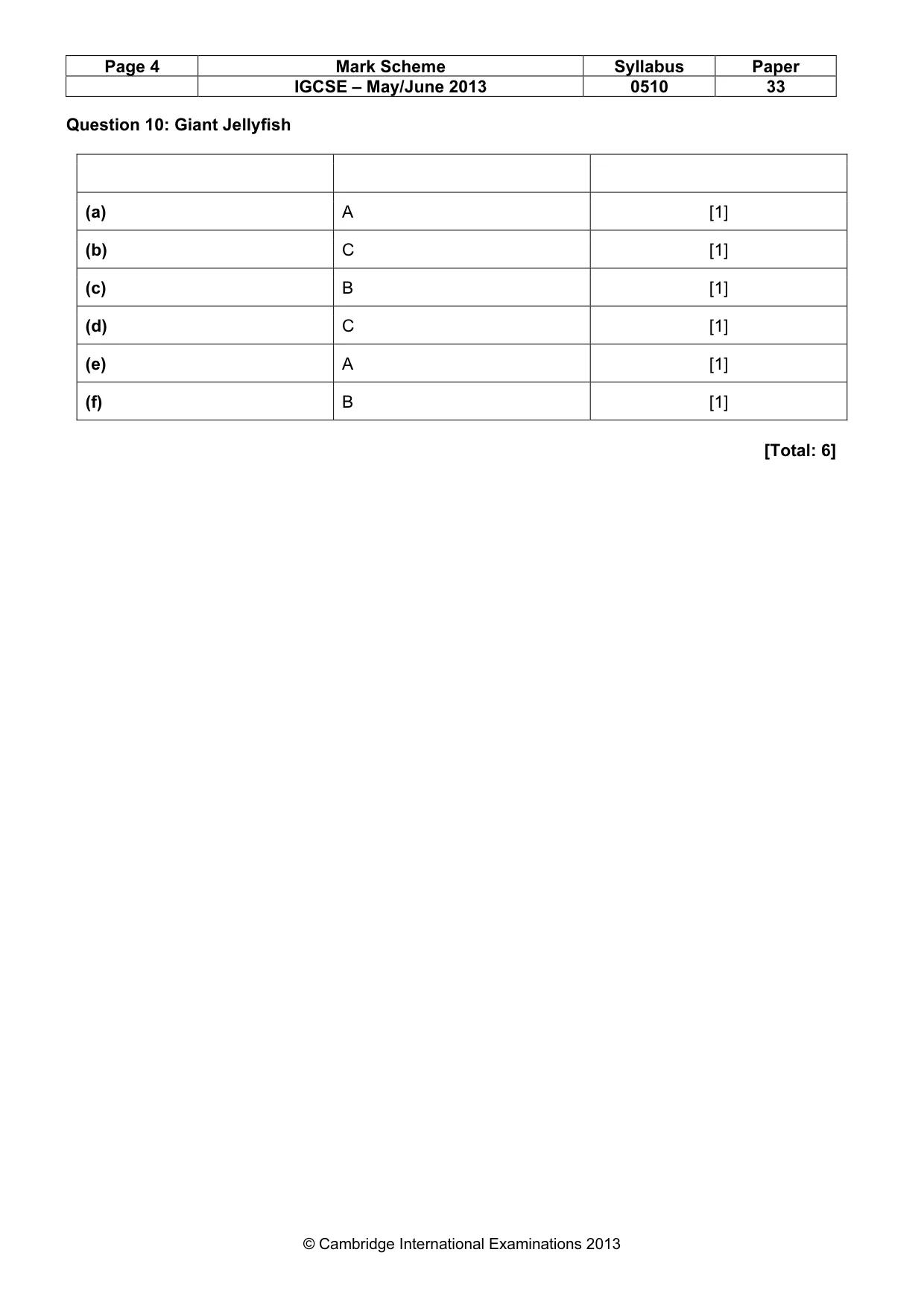 Mark scheme, page 4 of 13