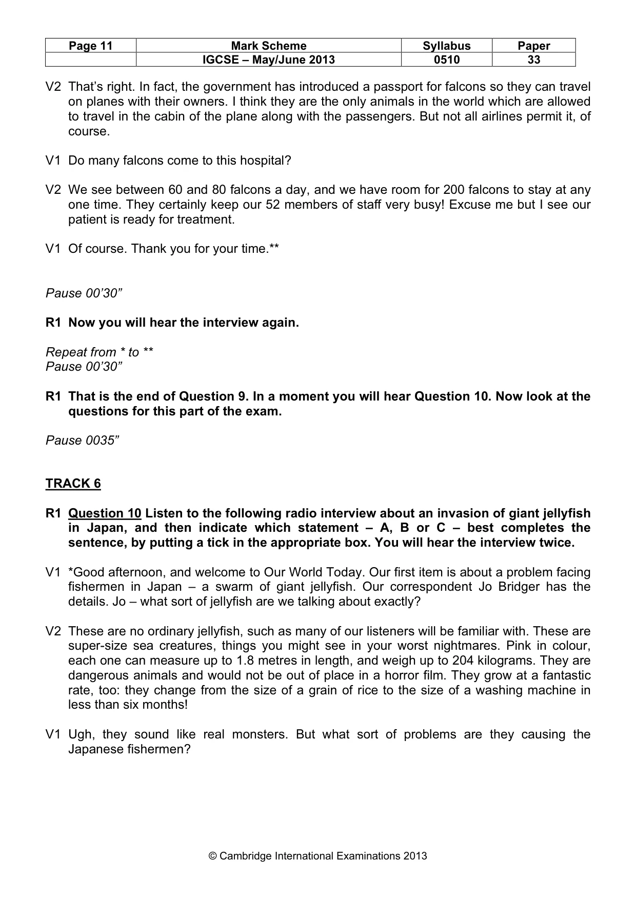 Mark scheme, page 11 of 13