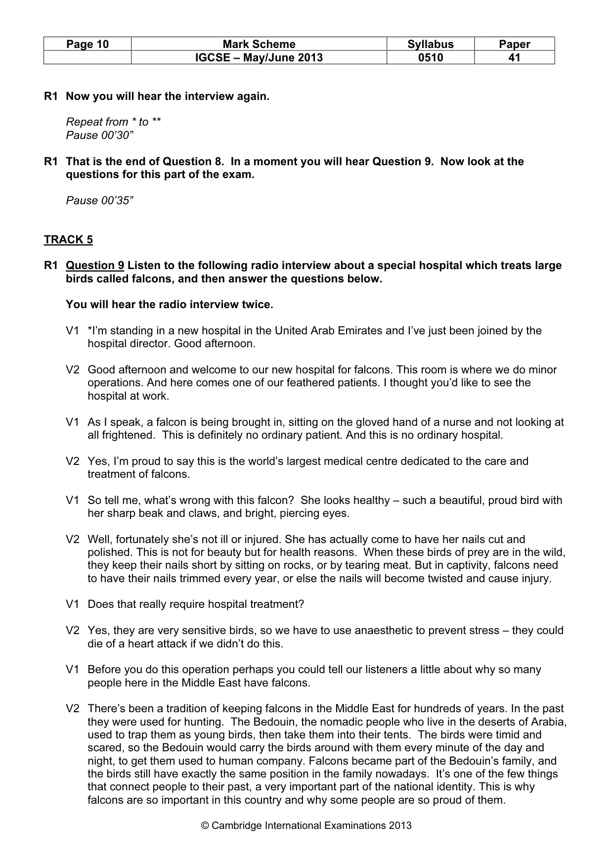 Mark scheme, page 10 of 13