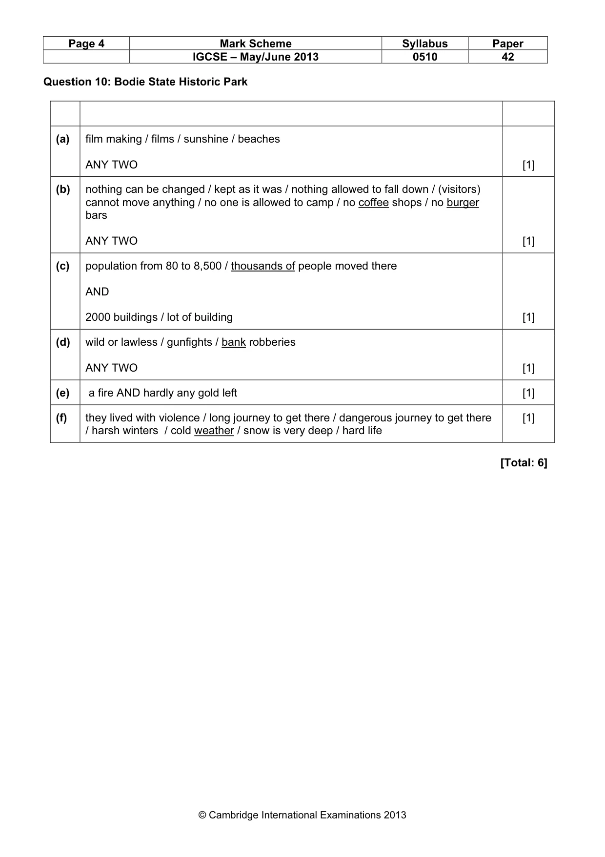 Mark scheme, page 4 of 13