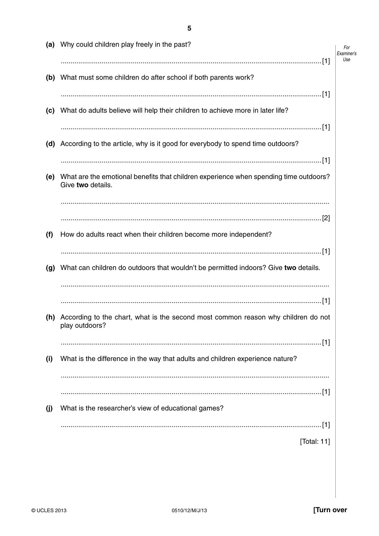 Cambridge IGCSE English - Second Language (oral endorsement) 0510 2013 May/June Paper 1 · Variant 2 question paper, page 5 of 16
