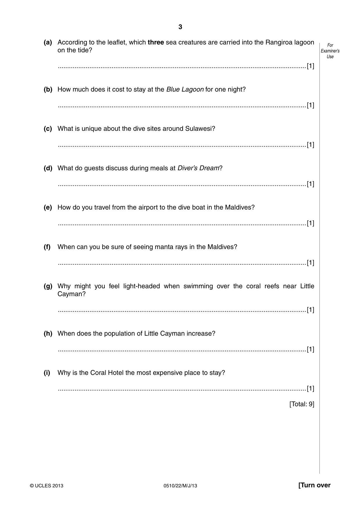Cambridge IGCSE English - Second Language (oral endorsement) 0510 2013 May/June Paper 2 · Variant 2 question paper, page 3 of 16
