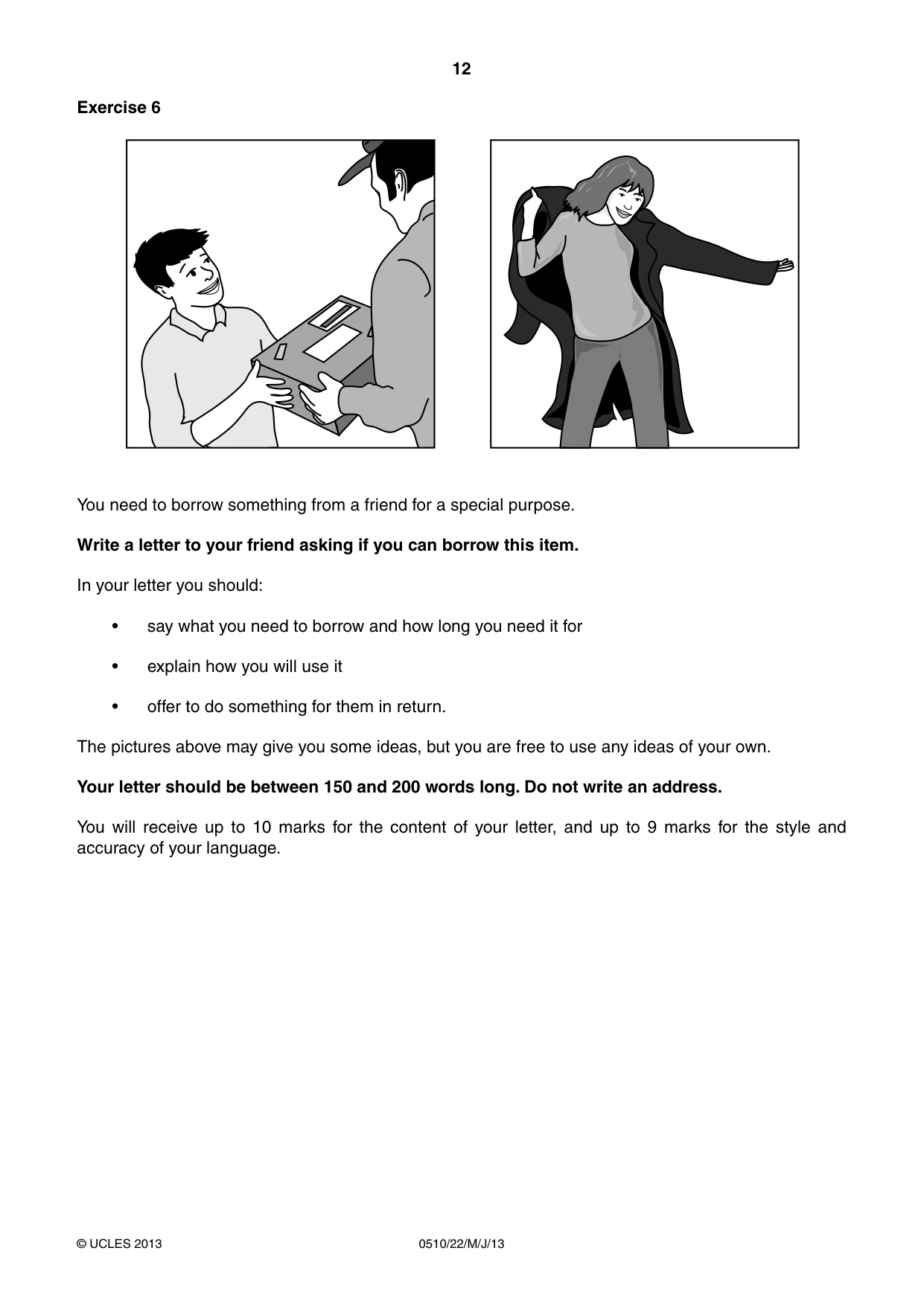 Cambridge IGCSE English - Second Language (oral endorsement) 0510 2013 May/June Paper 2 · Variant 2 question paper, page 12 of 16