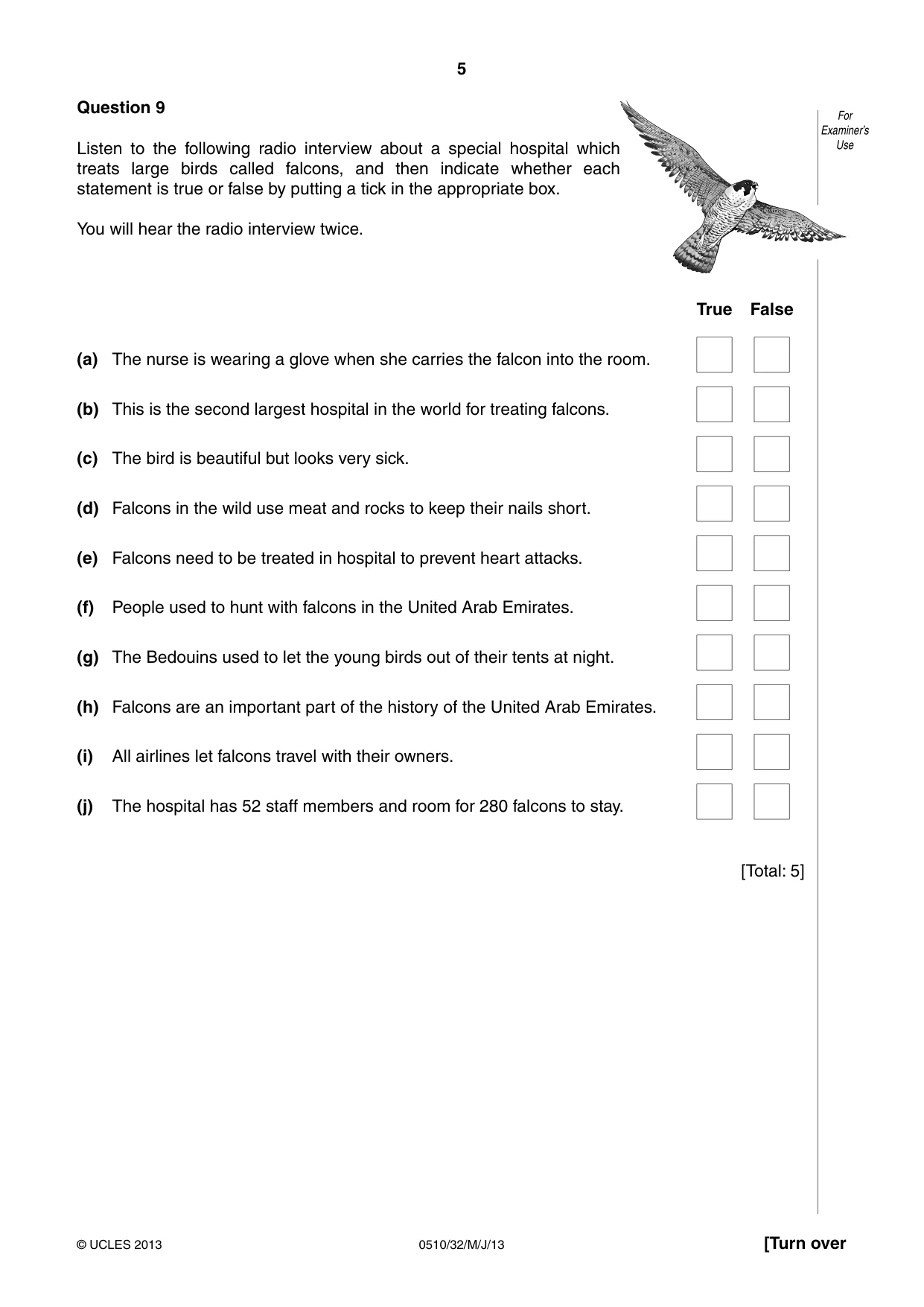 Cambridge IGCSE English - Second Language (oral endorsement) 0510 2013 May/June Paper 3 · Variant 2 question paper, page 5 of 8