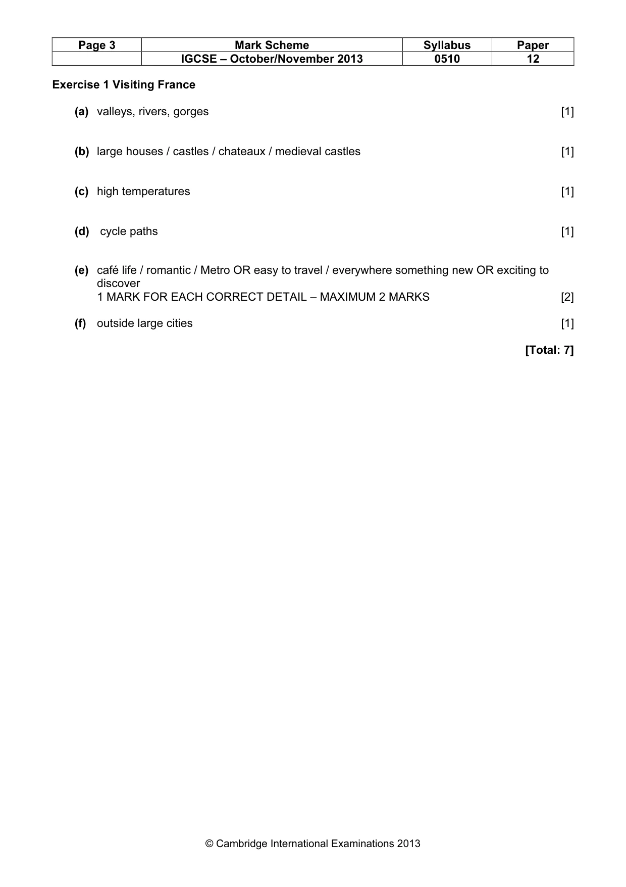 Mark scheme, page 3 of 11