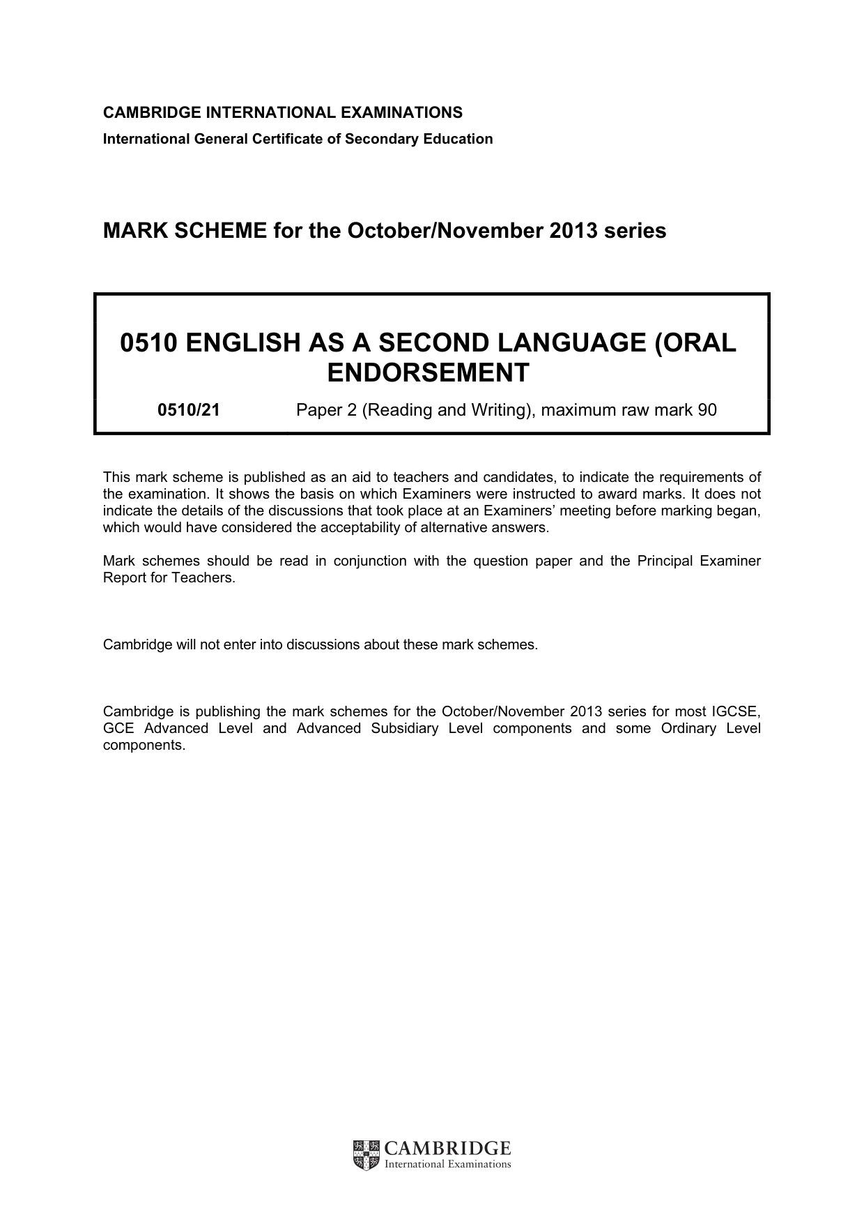 Mark scheme, page 1 of 12