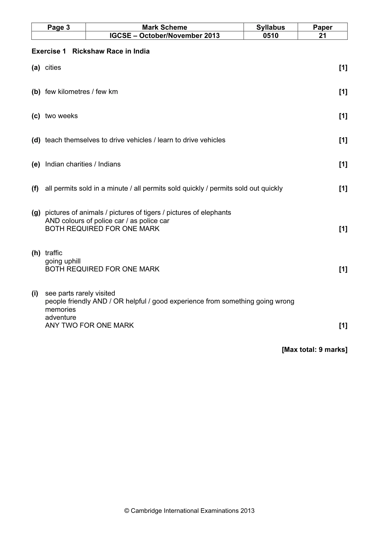 Mark scheme, page 3 of 12