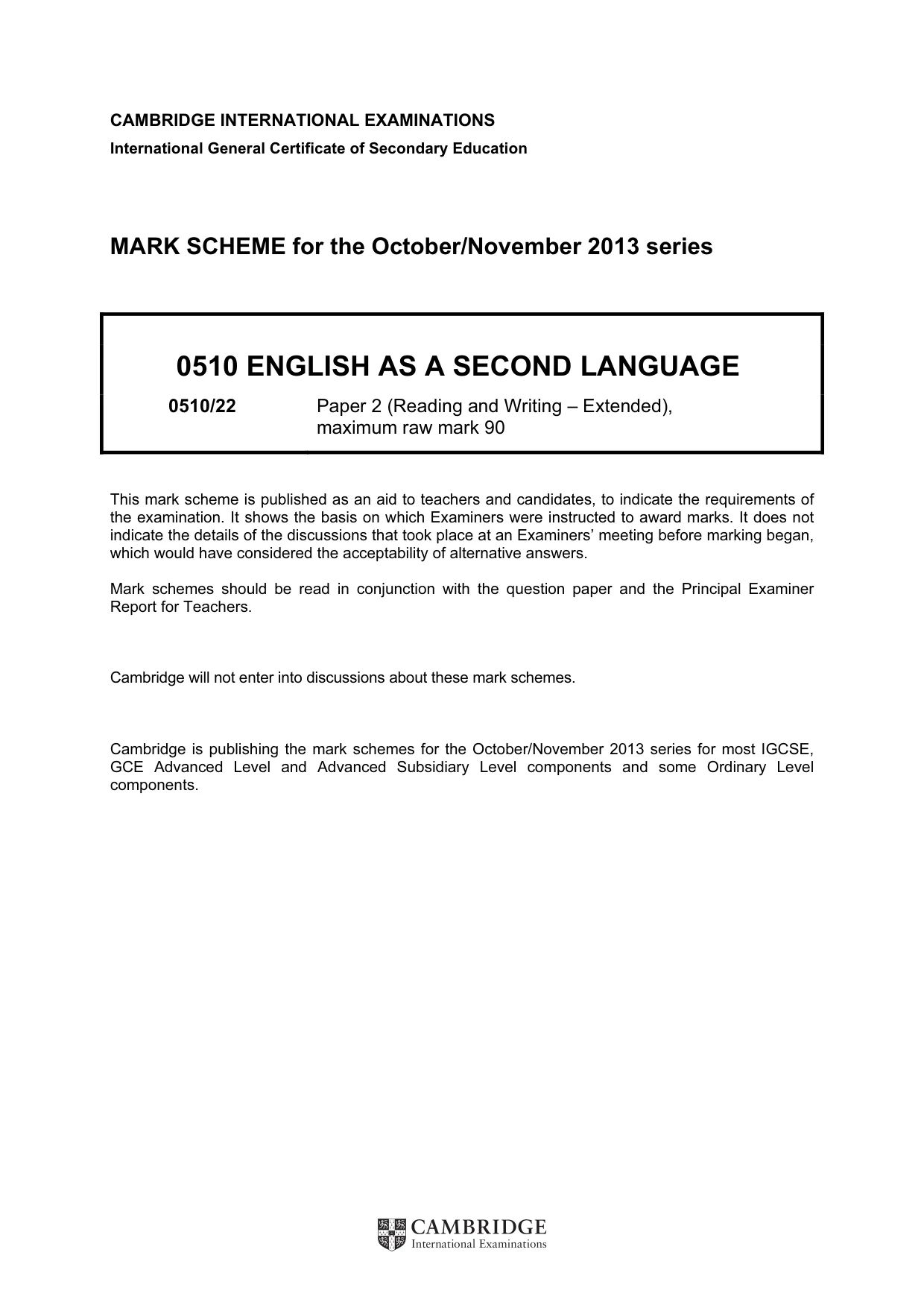 Mark scheme, page 1 of 12