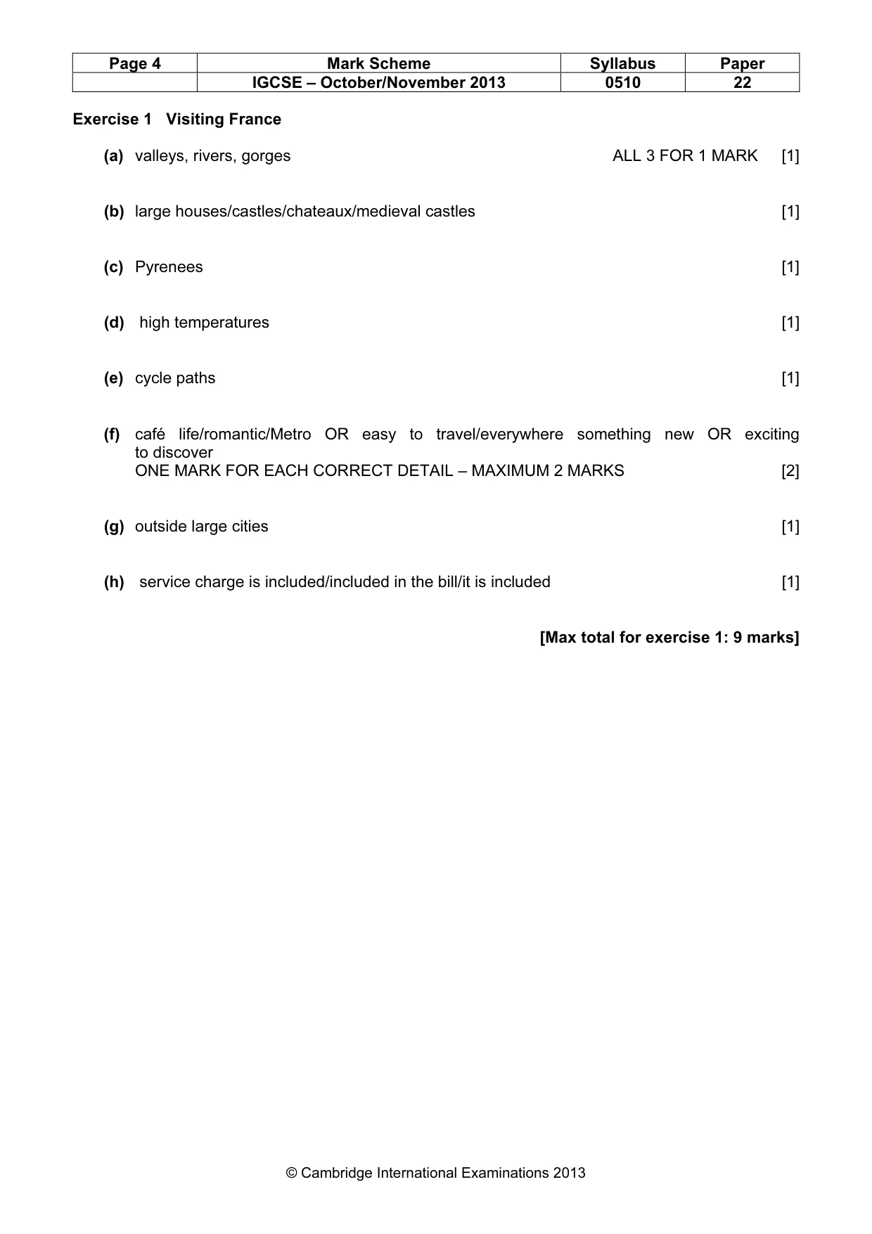 Mark scheme, page 4 of 12