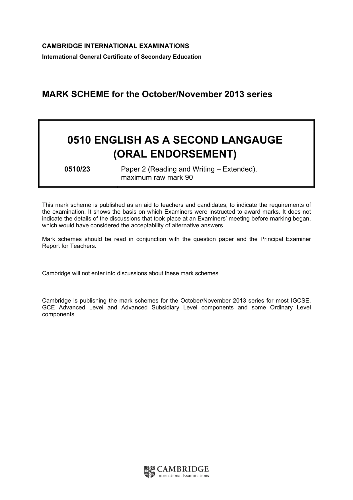 Mark scheme, page 1 of 12