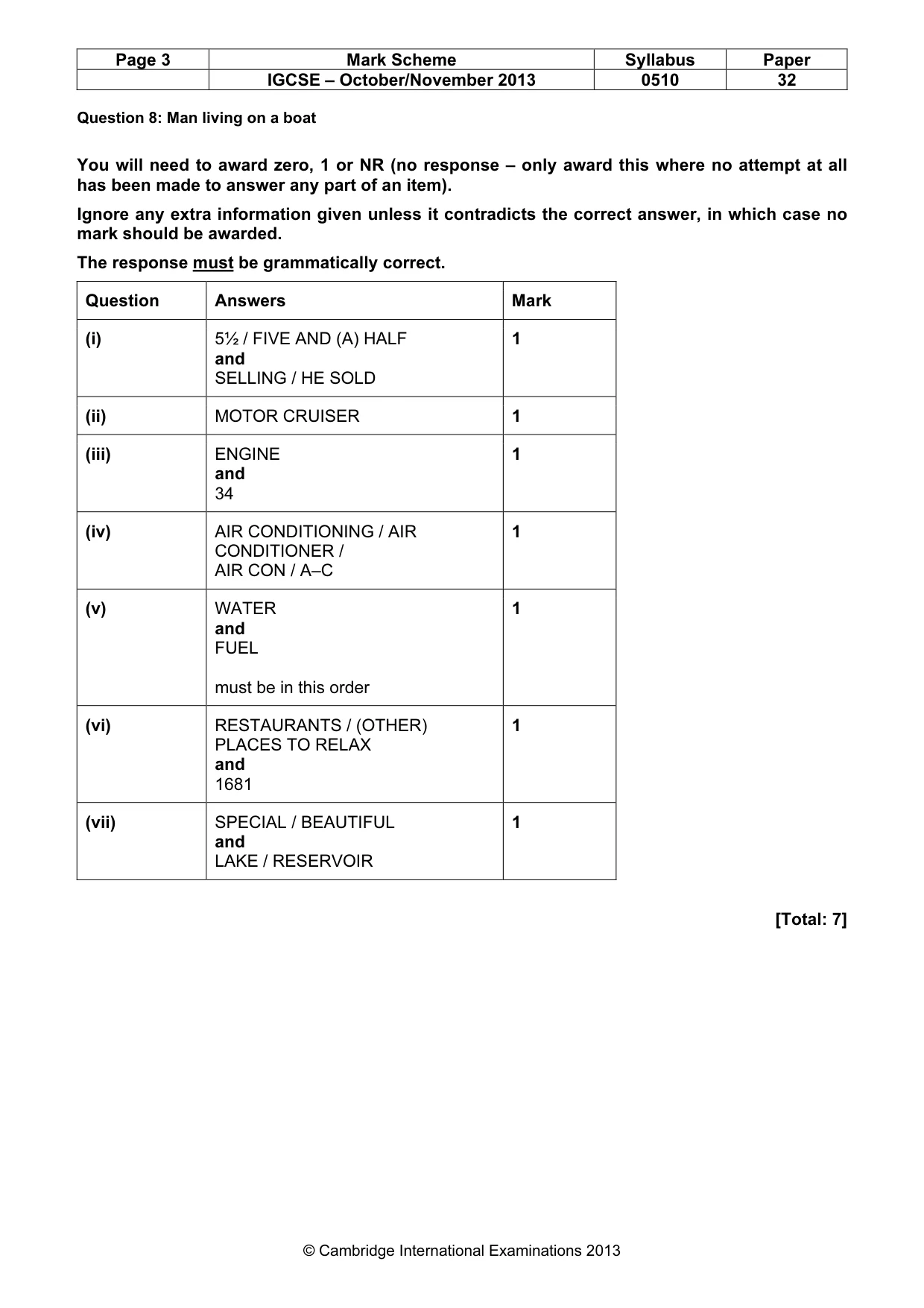 Mark scheme, page 3 of 14