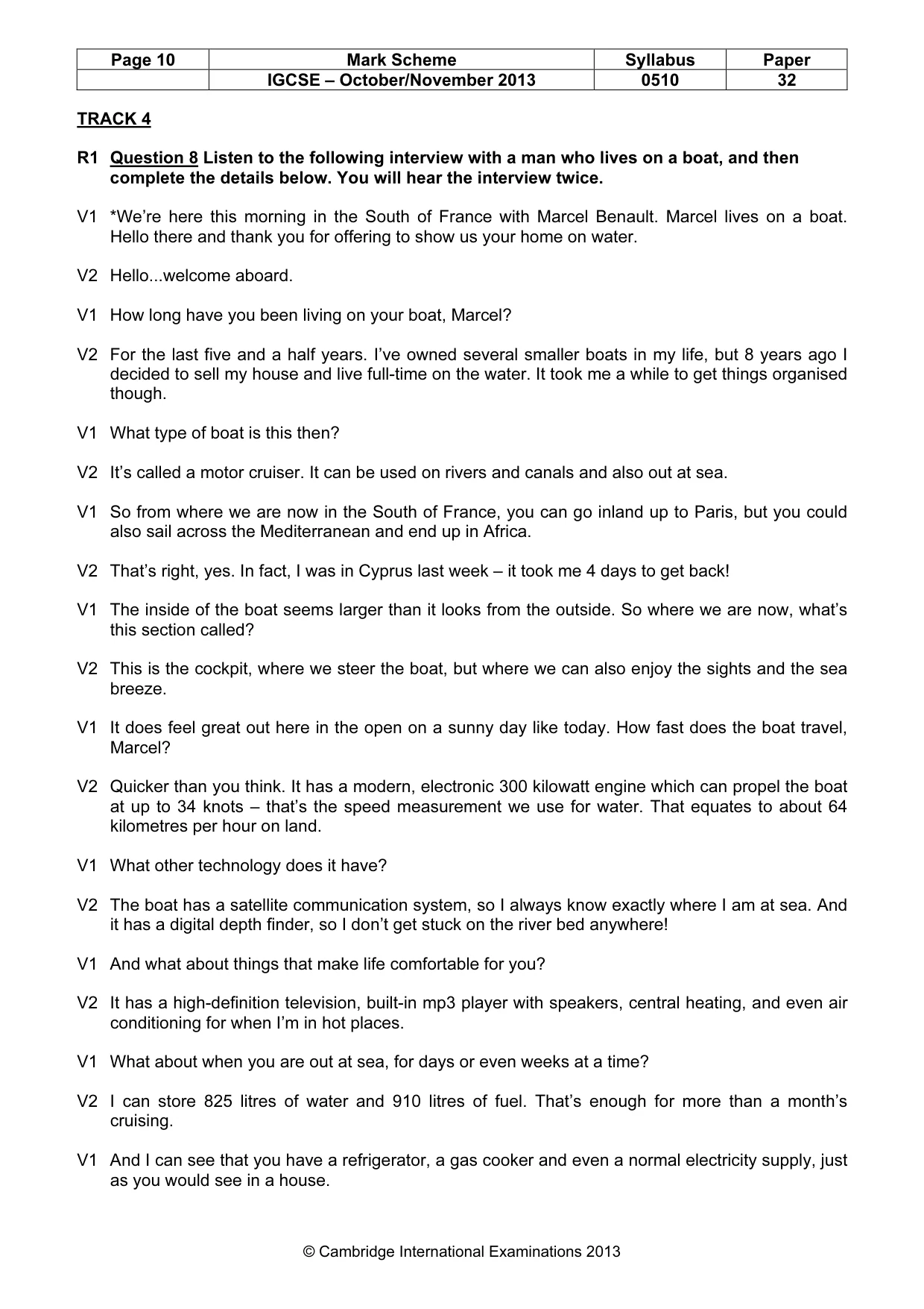 Mark scheme, page 10 of 14