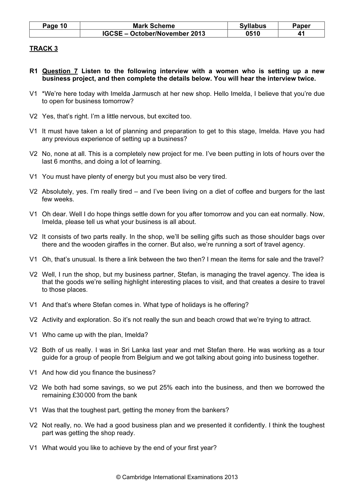 Mark scheme, page 10 of 16
