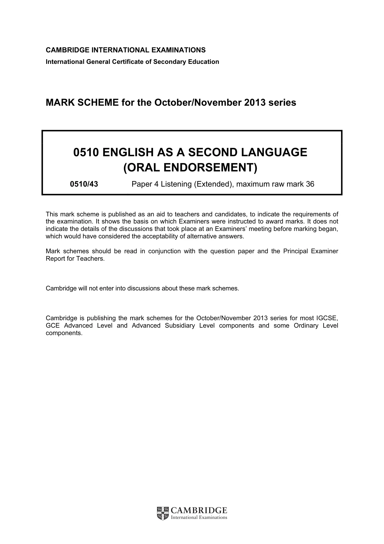 Mark scheme, page 1 of 16
