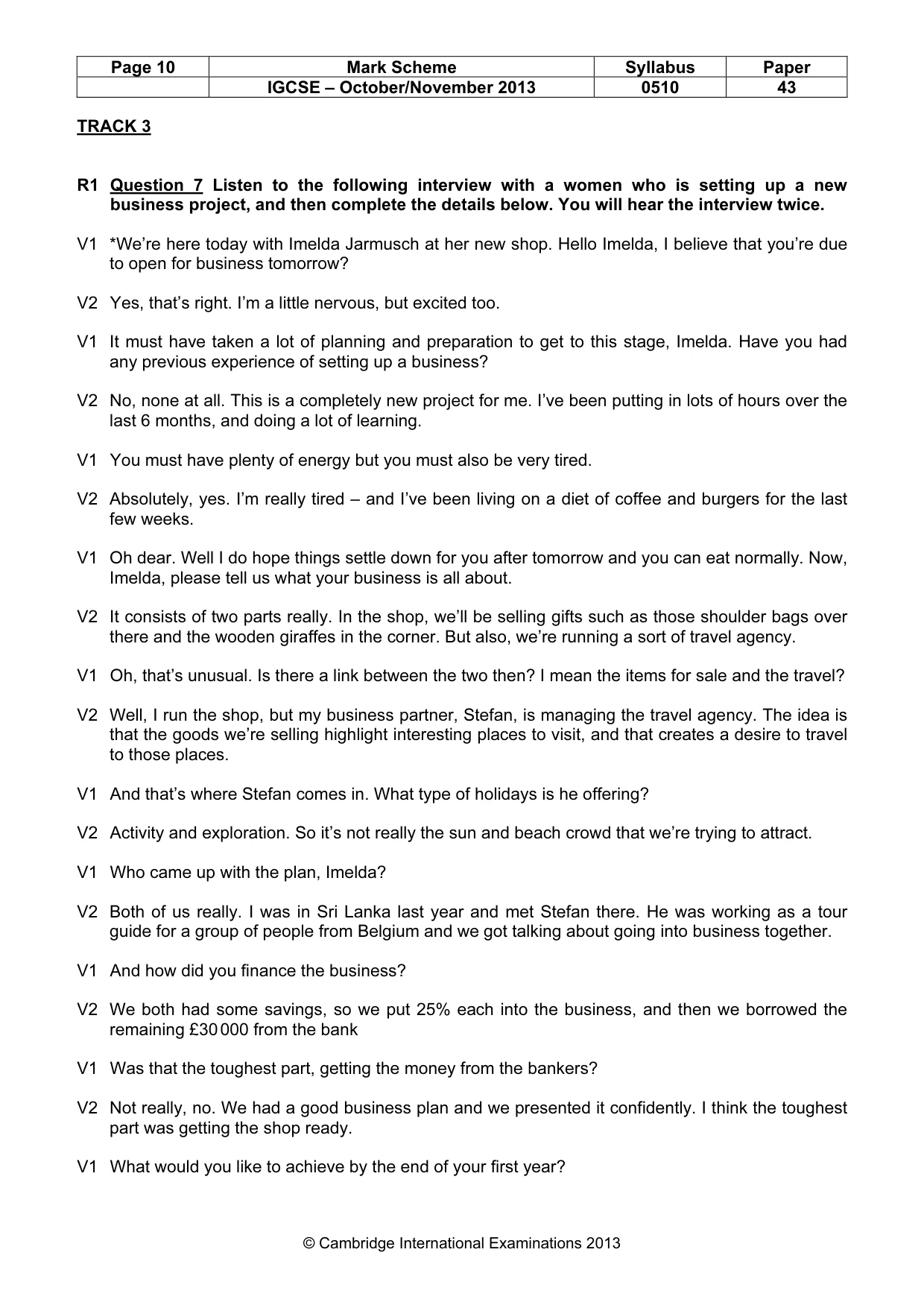 Mark scheme, page 10 of 16