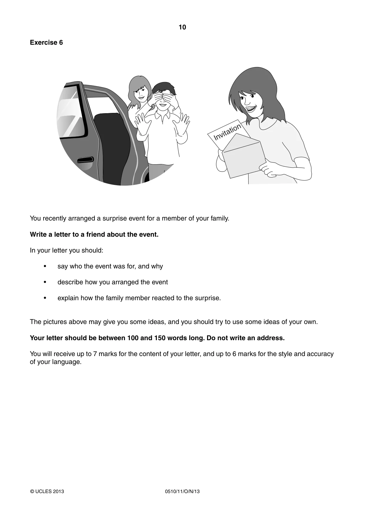 Cambridge IGCSE English - Second Language (oral endorsement) 0510 2013 Oct/Nov Paper 1 · Variant 1 question paper, page 10 of 16