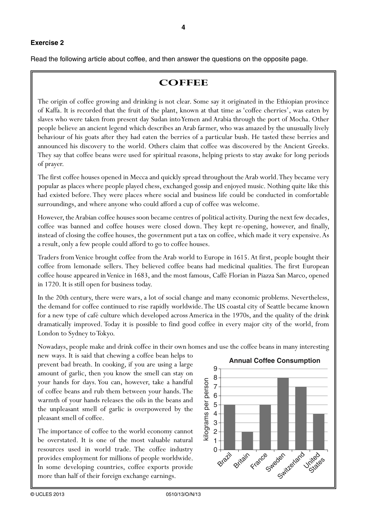 Cambridge IGCSE English - Second Language (oral endorsement) 0510 2013 Oct/Nov Paper 1 · Variant 3 question paper, page 4 of 16