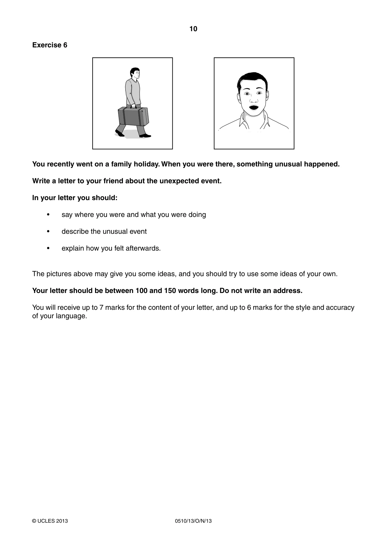 Cambridge IGCSE English - Second Language (oral endorsement) 0510 2013 Oct/Nov Paper 1 · Variant 3 question paper, page 10 of 16