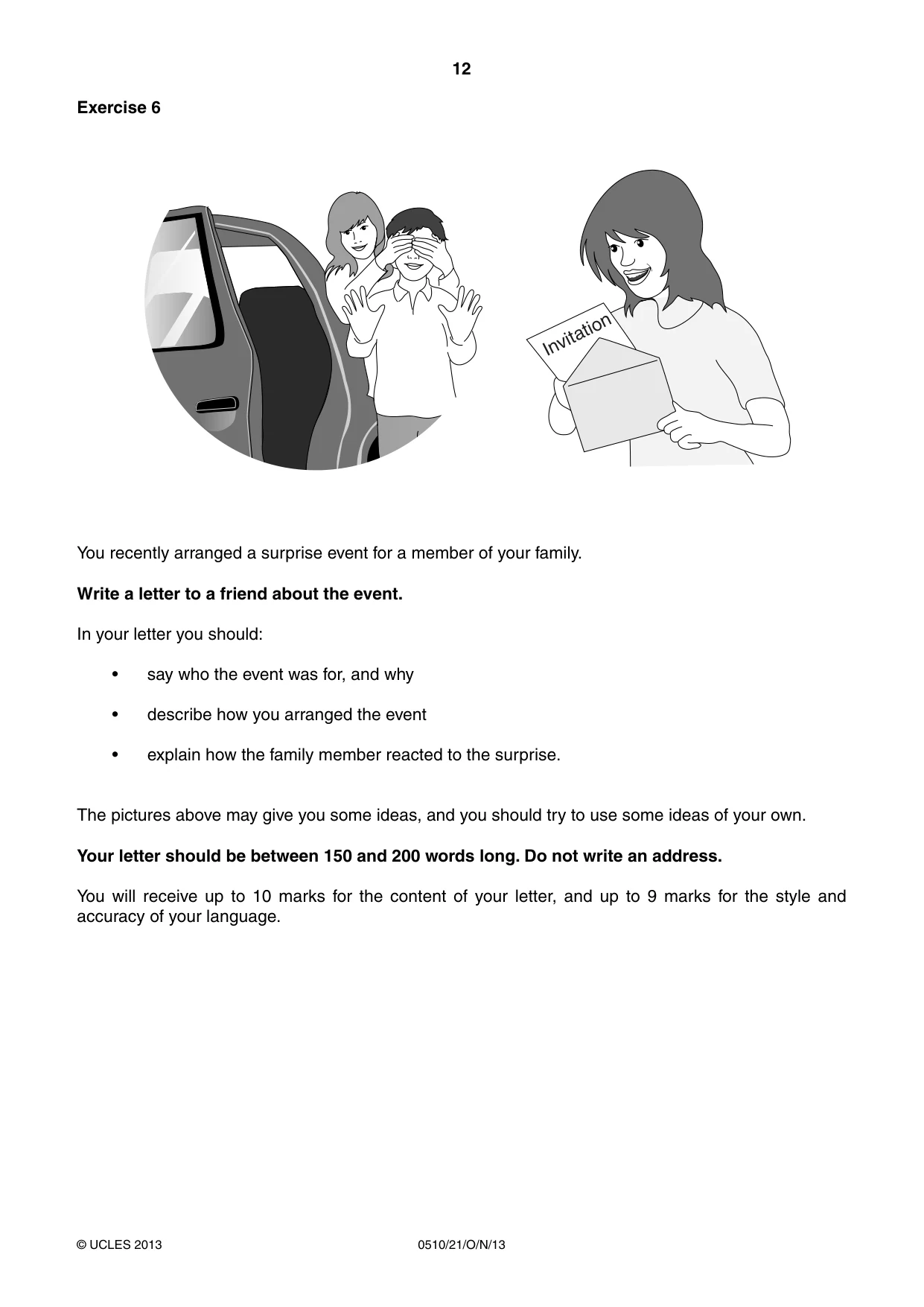 Cambridge IGCSE English - Second Language (oral endorsement) 0510 2013 Oct/Nov Paper 2 · Variant 1 question paper, page 12 of 16