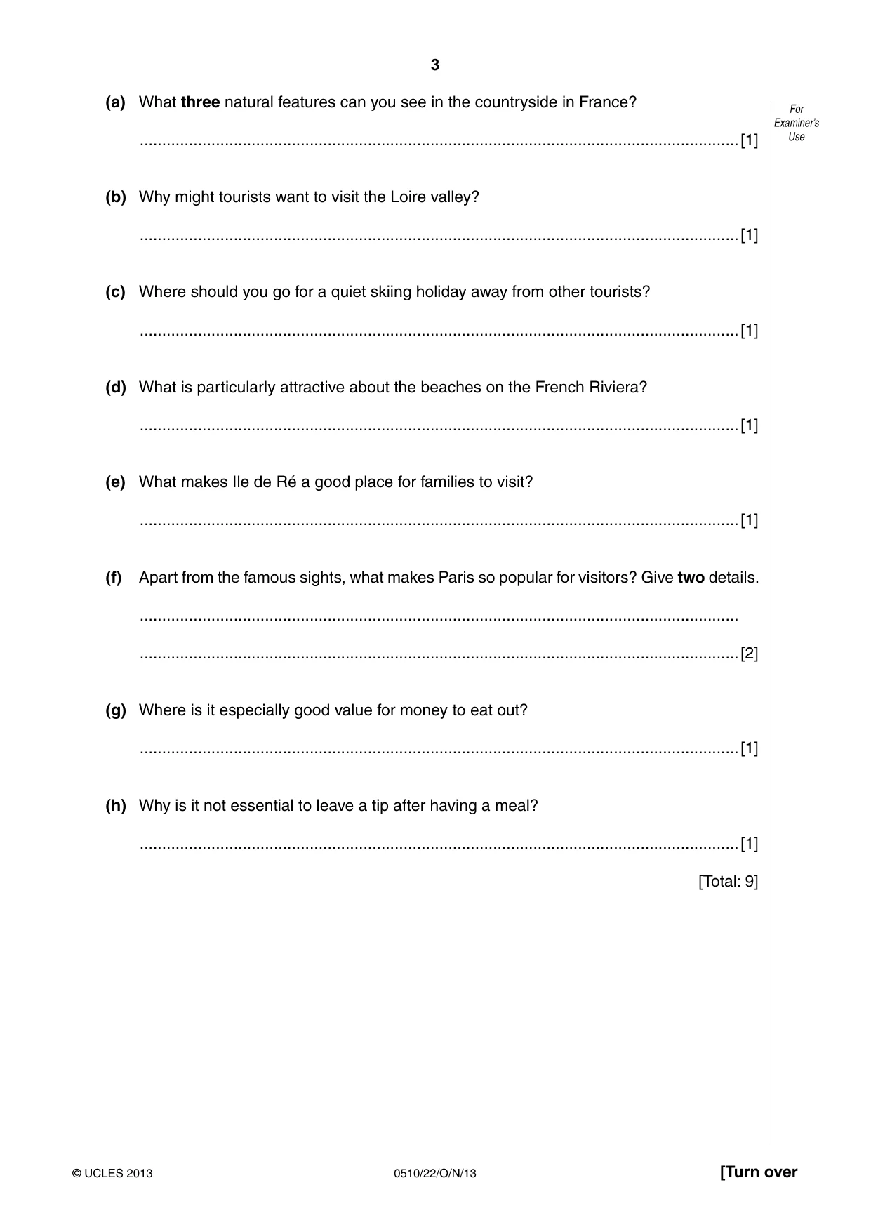 Cambridge IGCSE English - Second Language (oral endorsement) 0510 2013 Oct/Nov Paper 2 · Variant 2 question paper, page 3 of 16