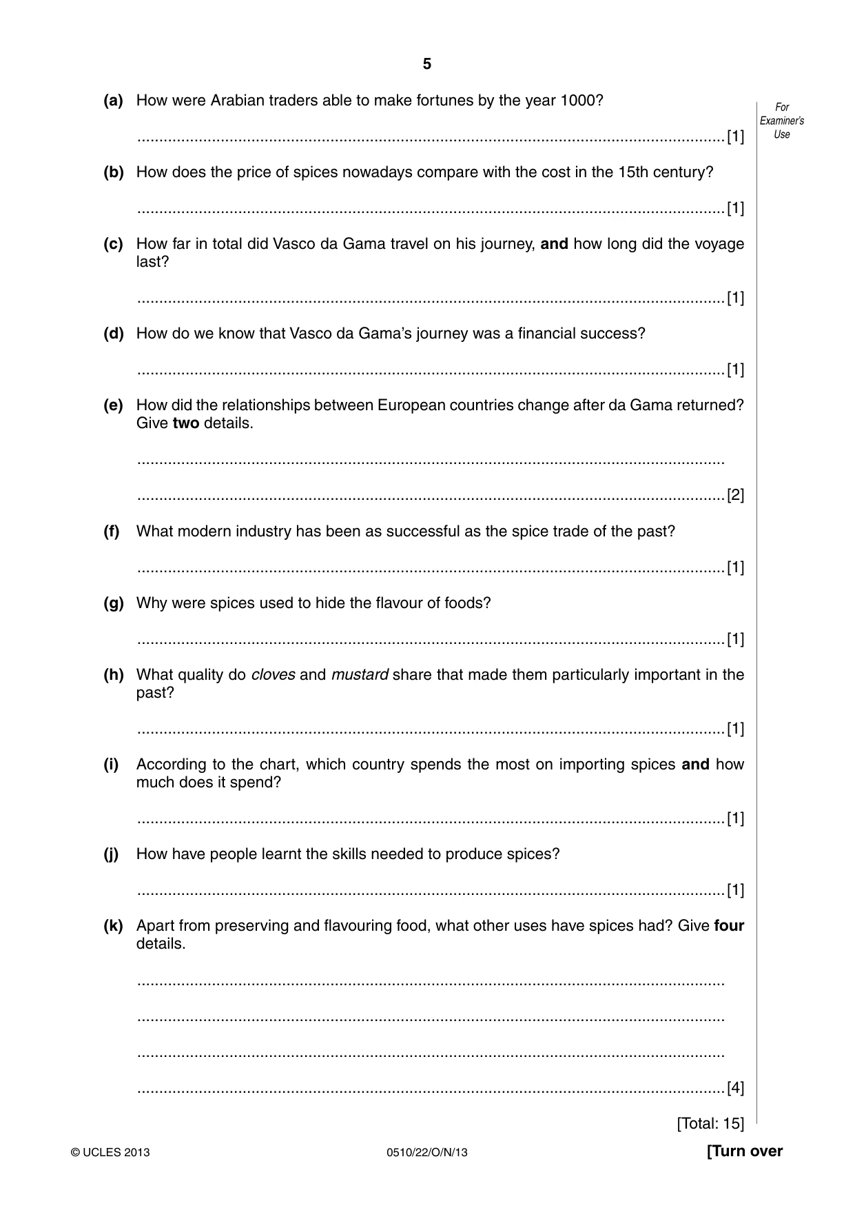 Cambridge IGCSE English - Second Language (oral endorsement) 0510 2013 Oct/Nov Paper 2 · Variant 2 question paper, page 5 of 16