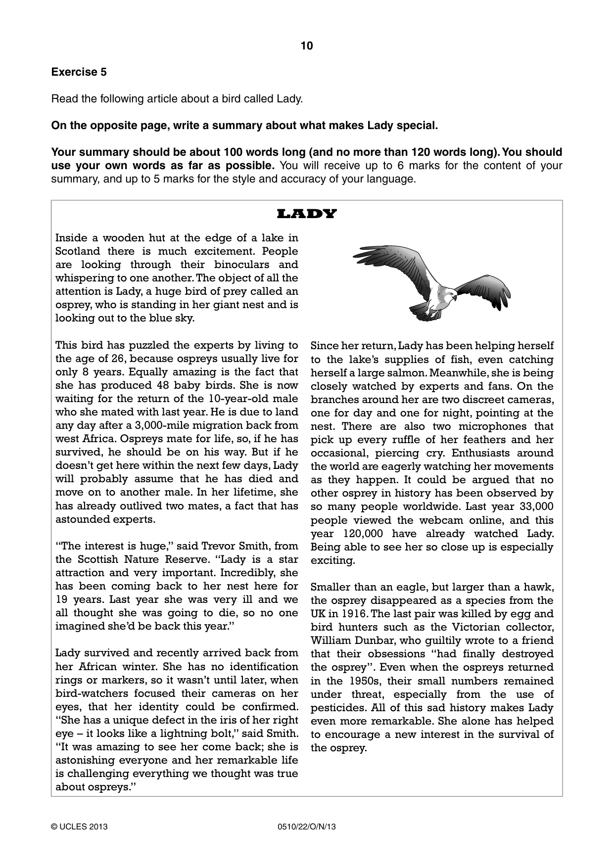 Cambridge IGCSE English - Second Language (oral endorsement) 0510 2013 Oct/Nov Paper 2 · Variant 2 question paper, page 10 of 16