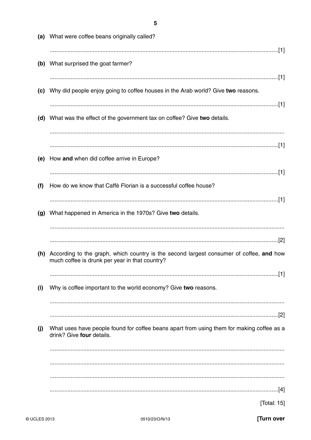 Cambridge IGCSE English - Second Language (oral endorsement) 0510 2013 Oct/Nov Paper 2 · Variant 3 question paper, page 5 of 16