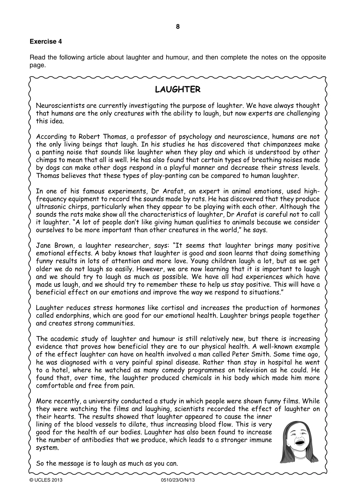 Cambridge IGCSE English - Second Language (oral endorsement) 0510 2013 Oct/Nov Paper 2 · Variant 3 question paper, page 8 of 16
