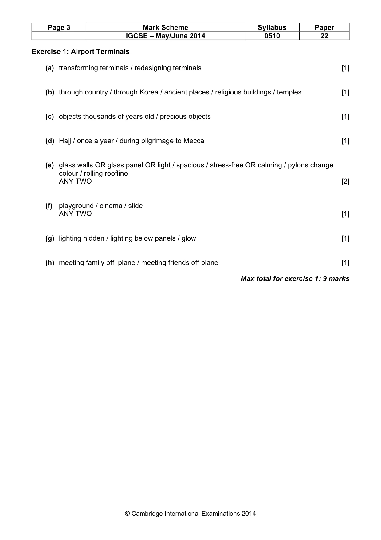 Mark scheme, page 3 of 12