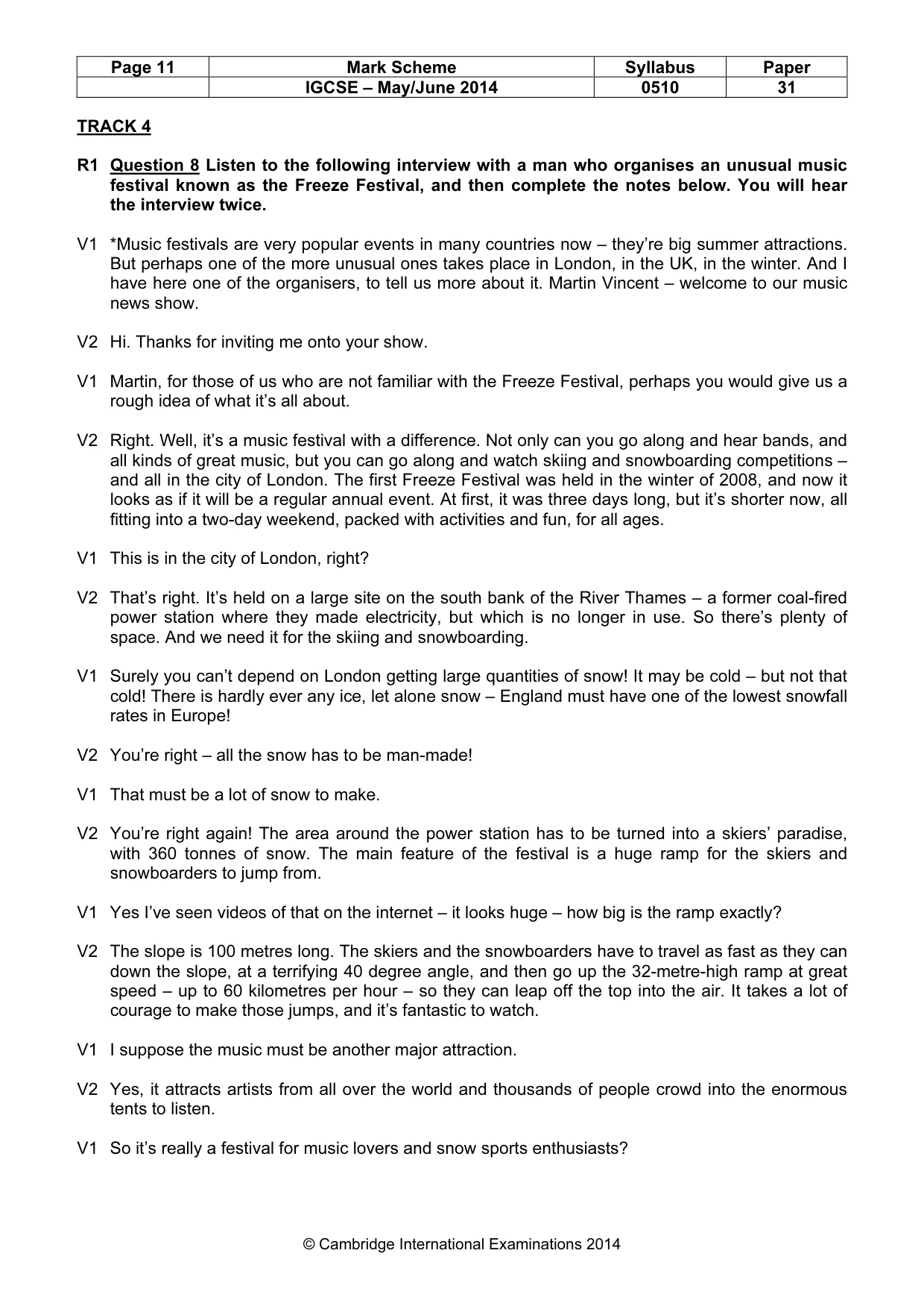 Mark scheme, page 11 of 15