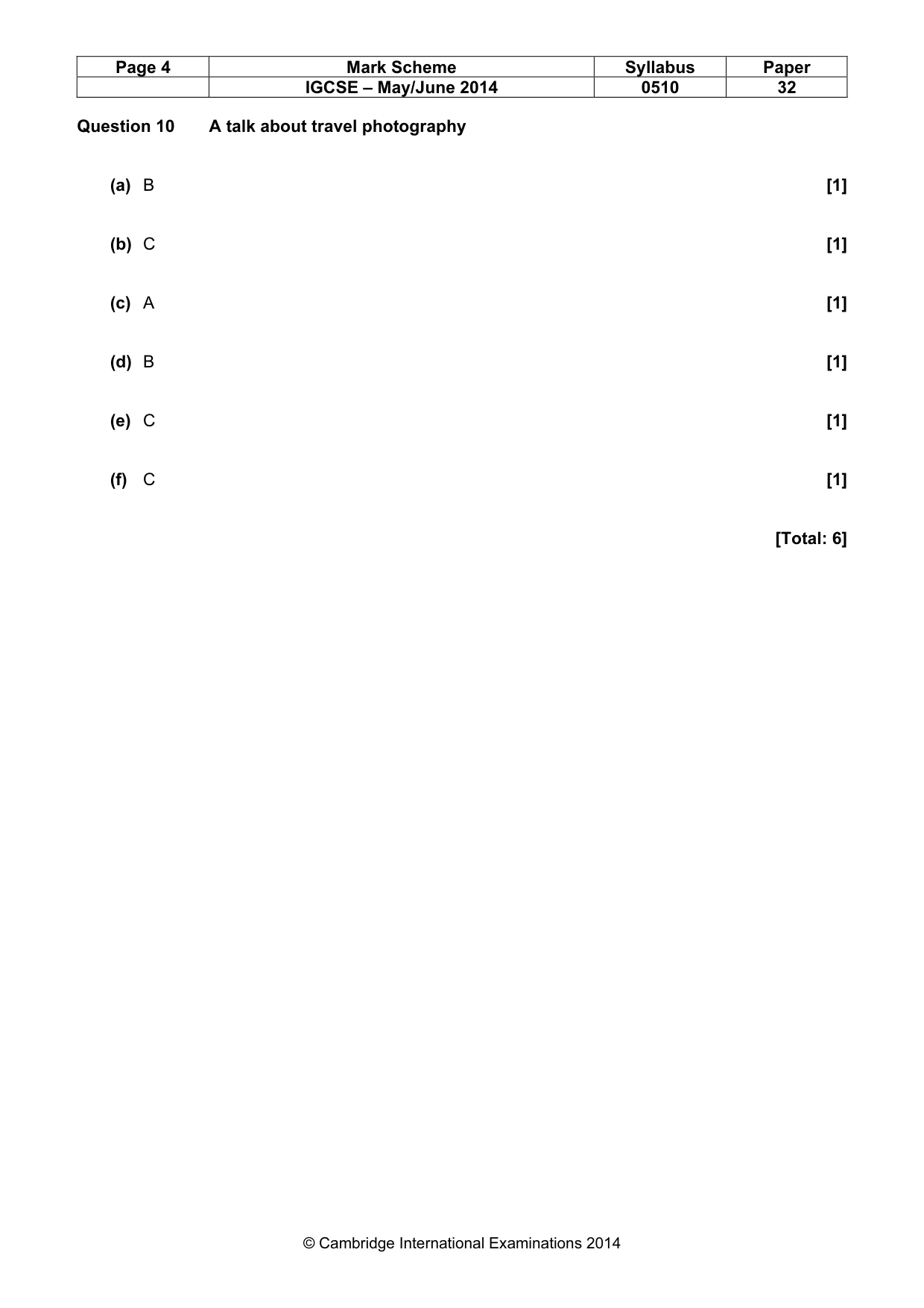 Mark scheme, page 4 of 14