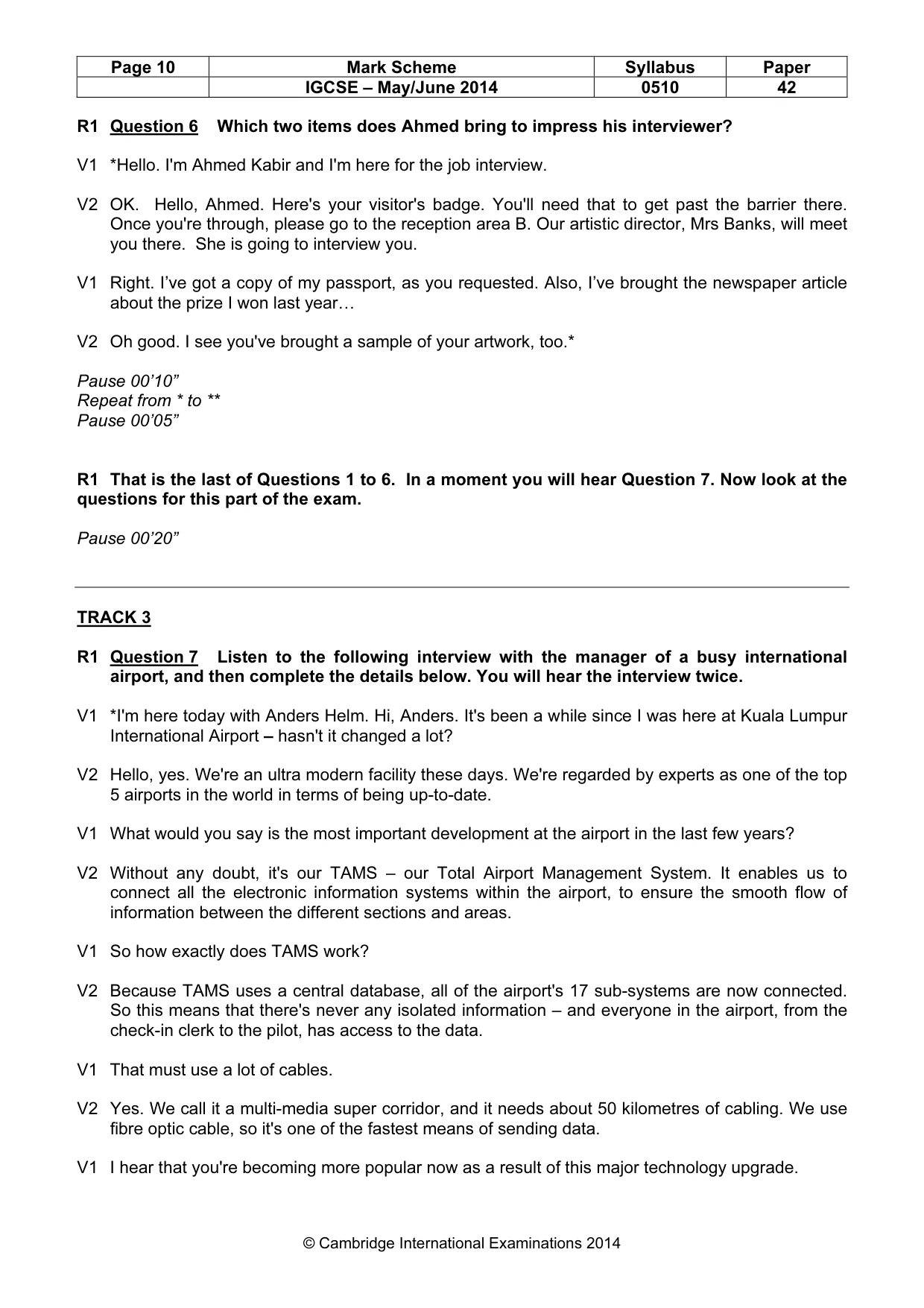 Mark scheme, page 10 of 17