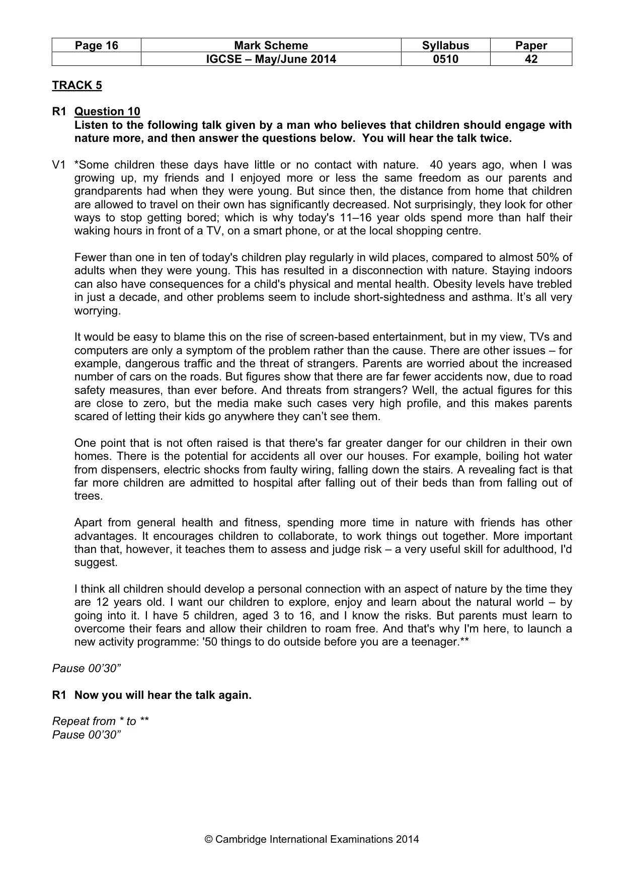Mark scheme, page 16 of 17