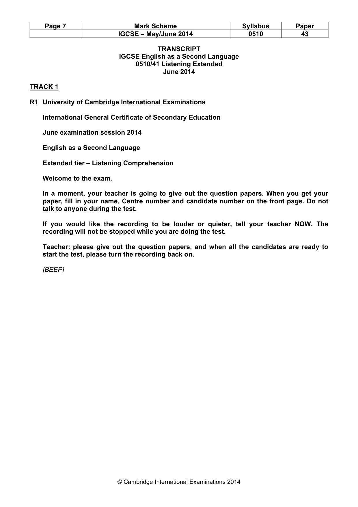 Mark scheme, page 7 of 16