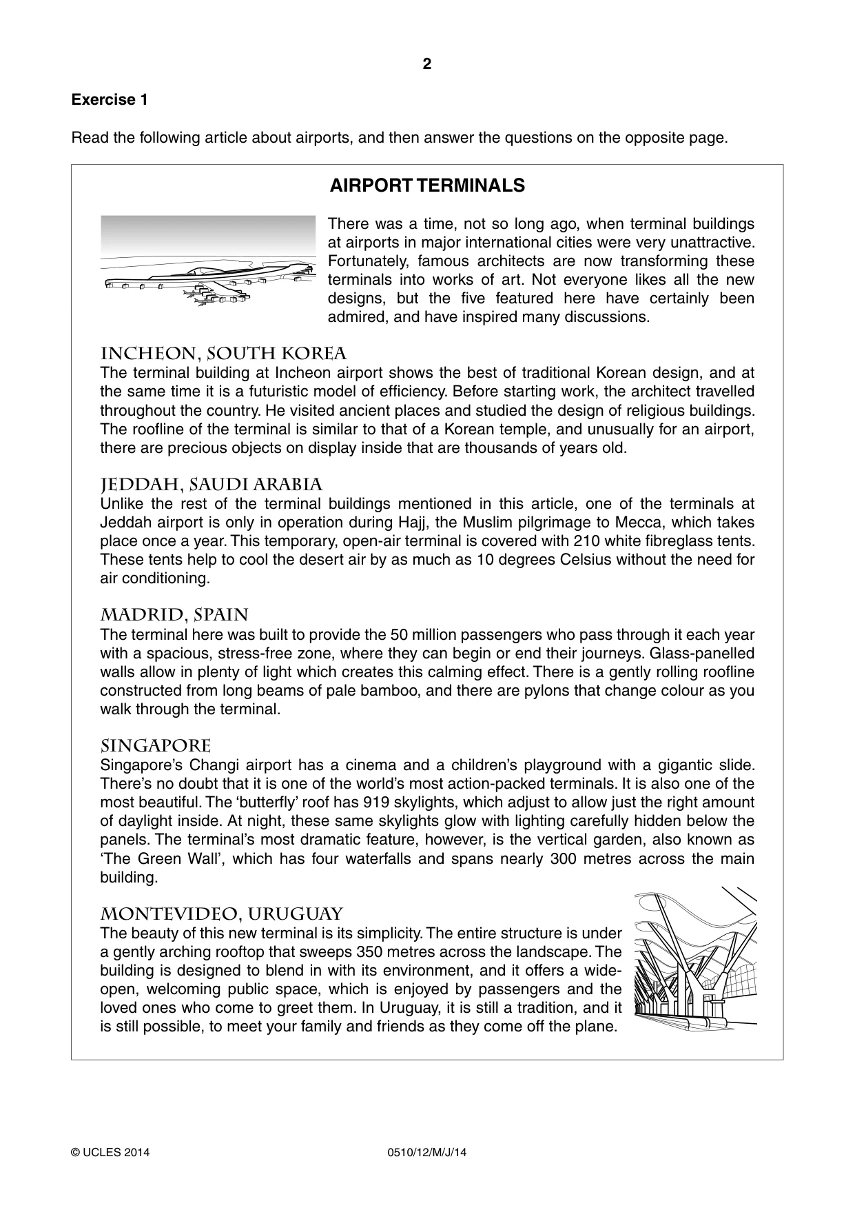 Cambridge IGCSE English - Second Language (oral endorsement) 0510 2014 May/June Paper 1 · Variant 2 question paper, page 2 of 16