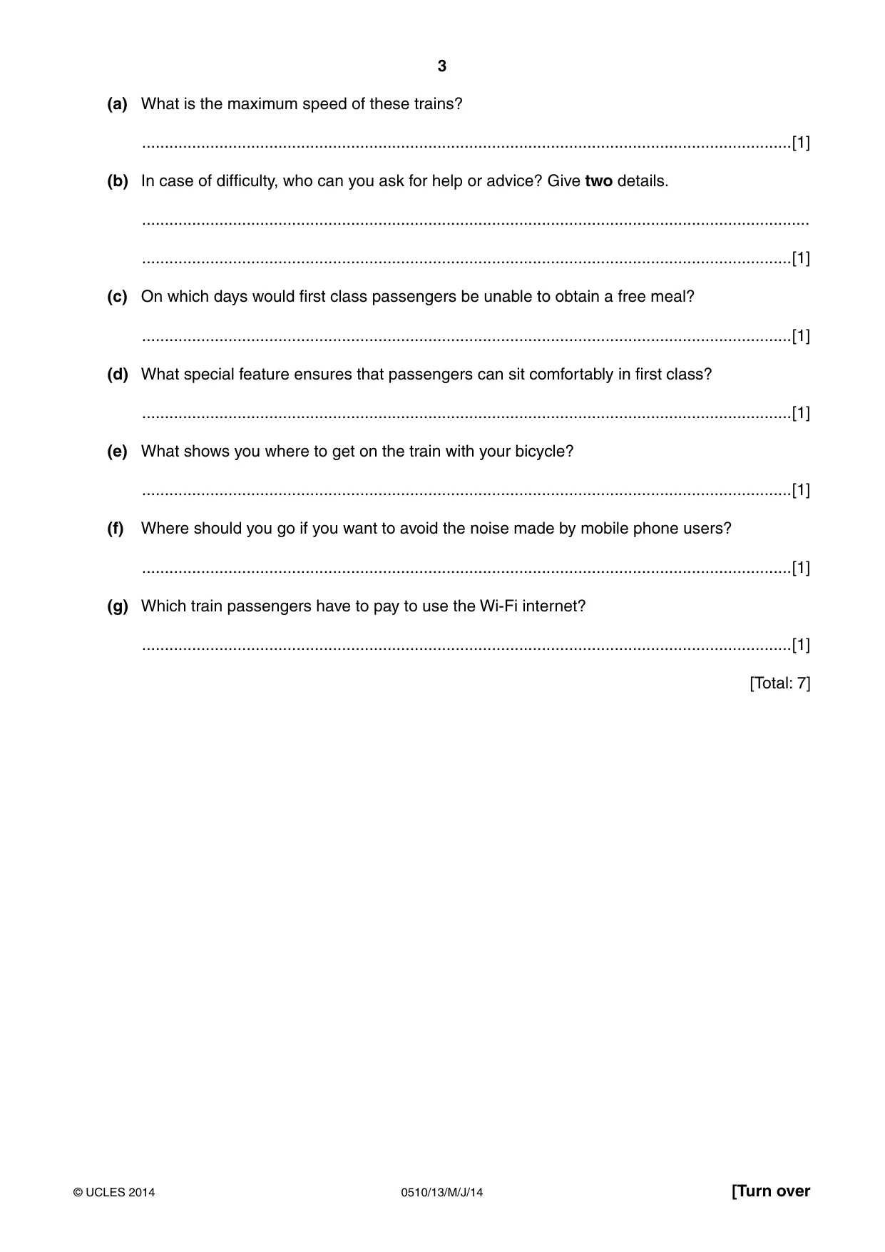 Cambridge IGCSE English - Second Language (oral endorsement) 0510 2014 May/June Paper 1 · Variant 3 question paper, page 3 of 16