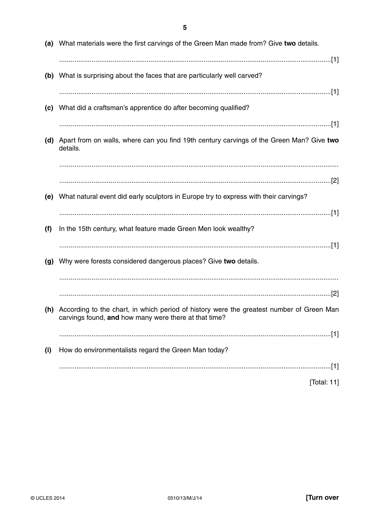 Cambridge IGCSE English - Second Language (oral endorsement) 0510 2014 May/June Paper 1 · Variant 3 question paper, page 5 of 16