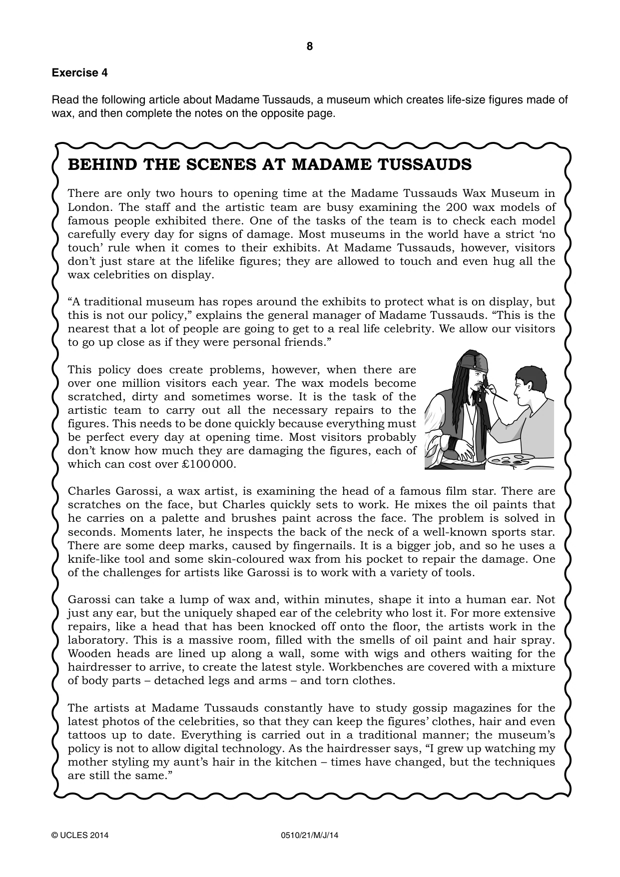Cambridge IGCSE English - Second Language (oral endorsement) 0510 2014 May/June Paper 2 · Variant 1 question paper, page 8 of 16