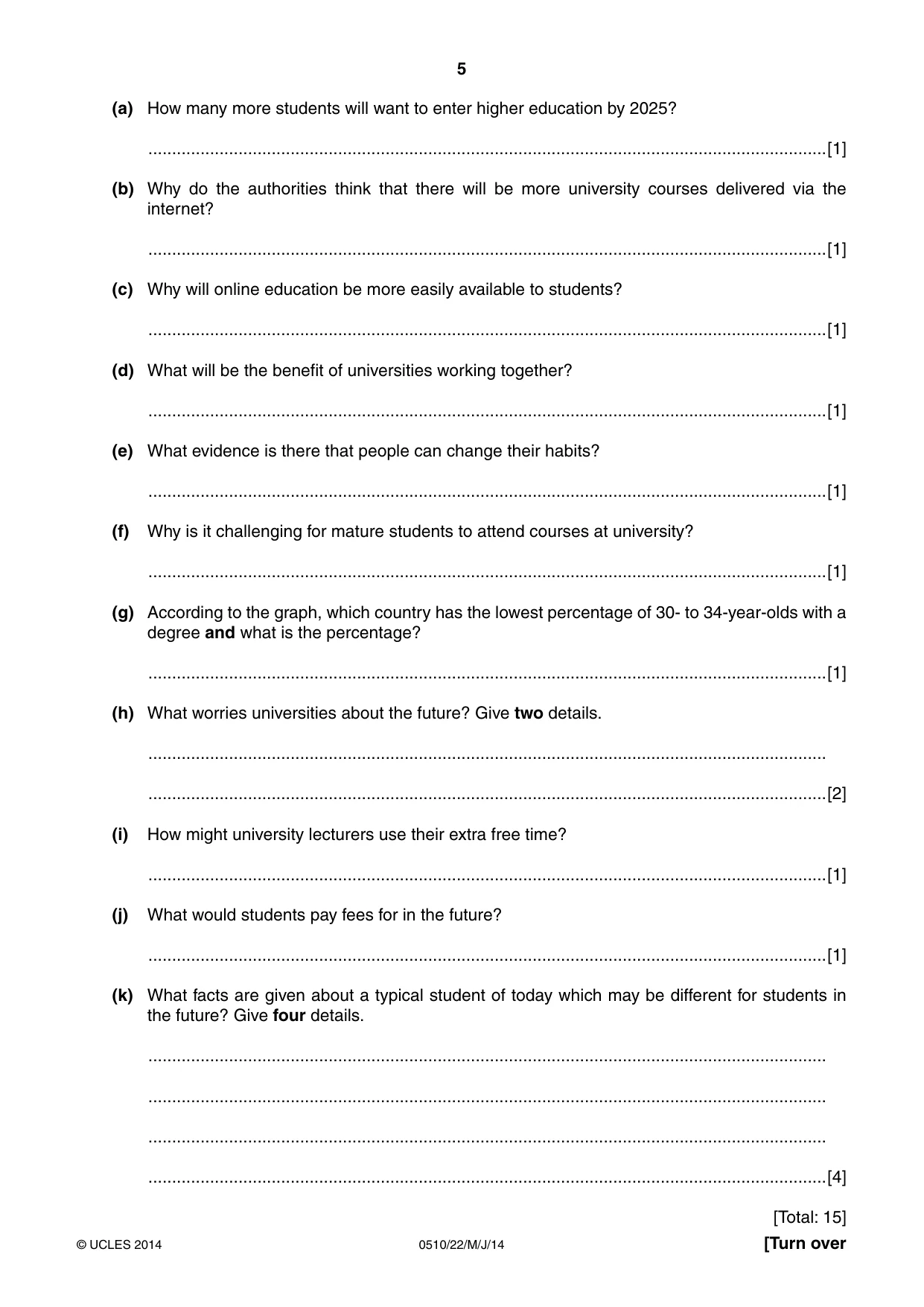 Cambridge IGCSE English - Second Language (oral endorsement) 0510 2014 May/June Paper 2 · Variant 2 question paper, page 5 of 16