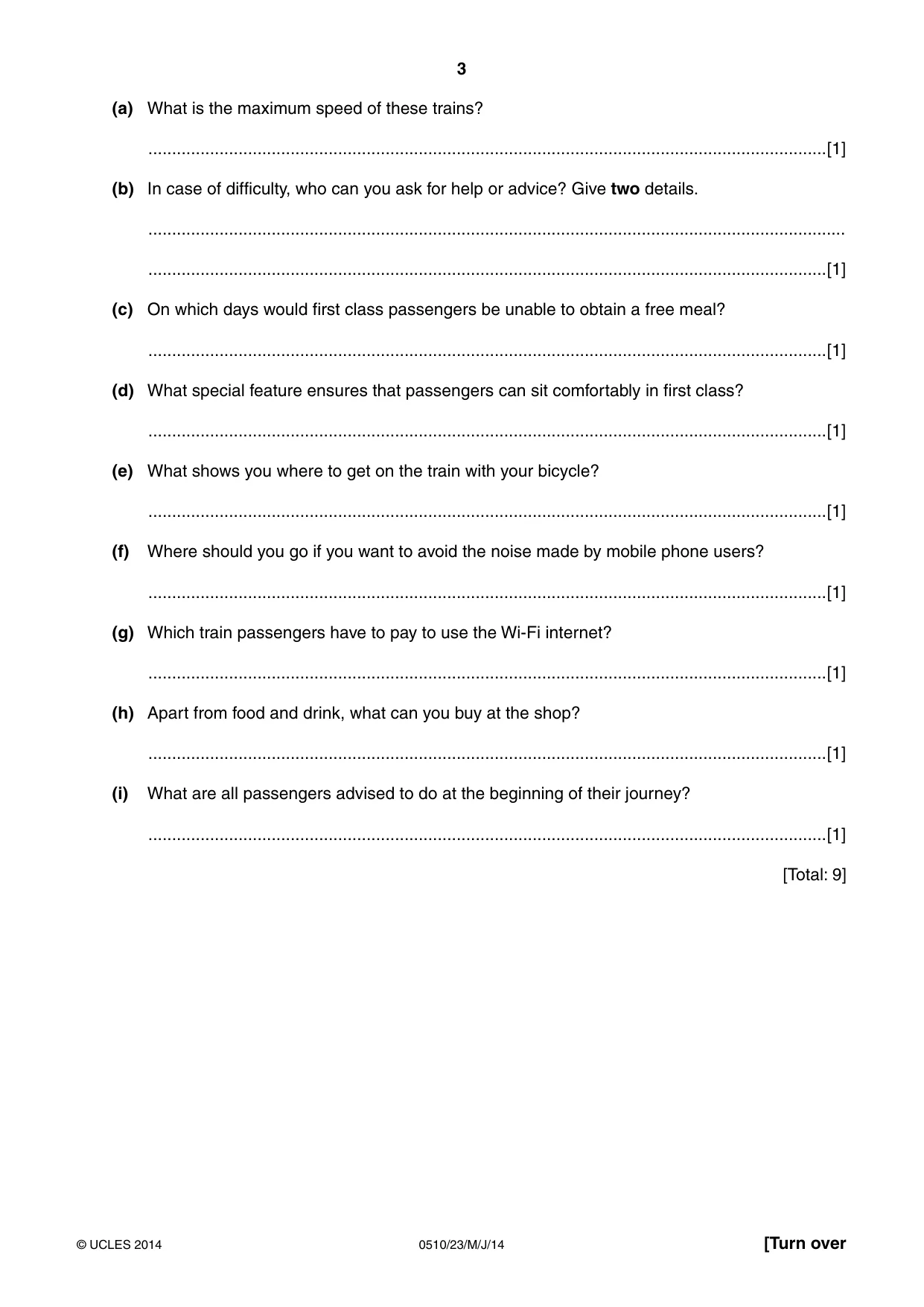 Cambridge IGCSE English - Second Language (oral endorsement) 0510 2014 May/June Paper 2 · Variant 3 question paper, page 3 of 16