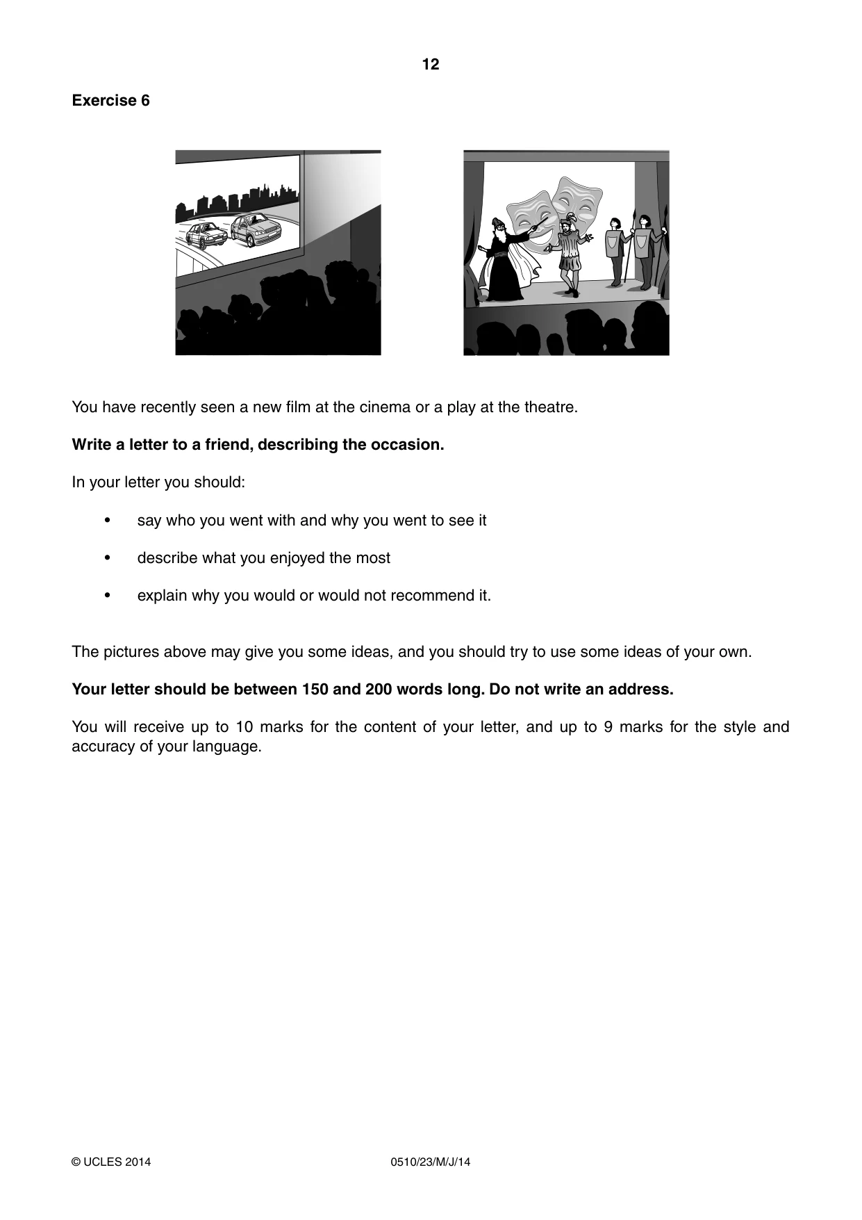 Cambridge IGCSE English - Second Language (oral endorsement) 0510 2014 May/June Paper 2 · Variant 3 question paper, page 12 of 16