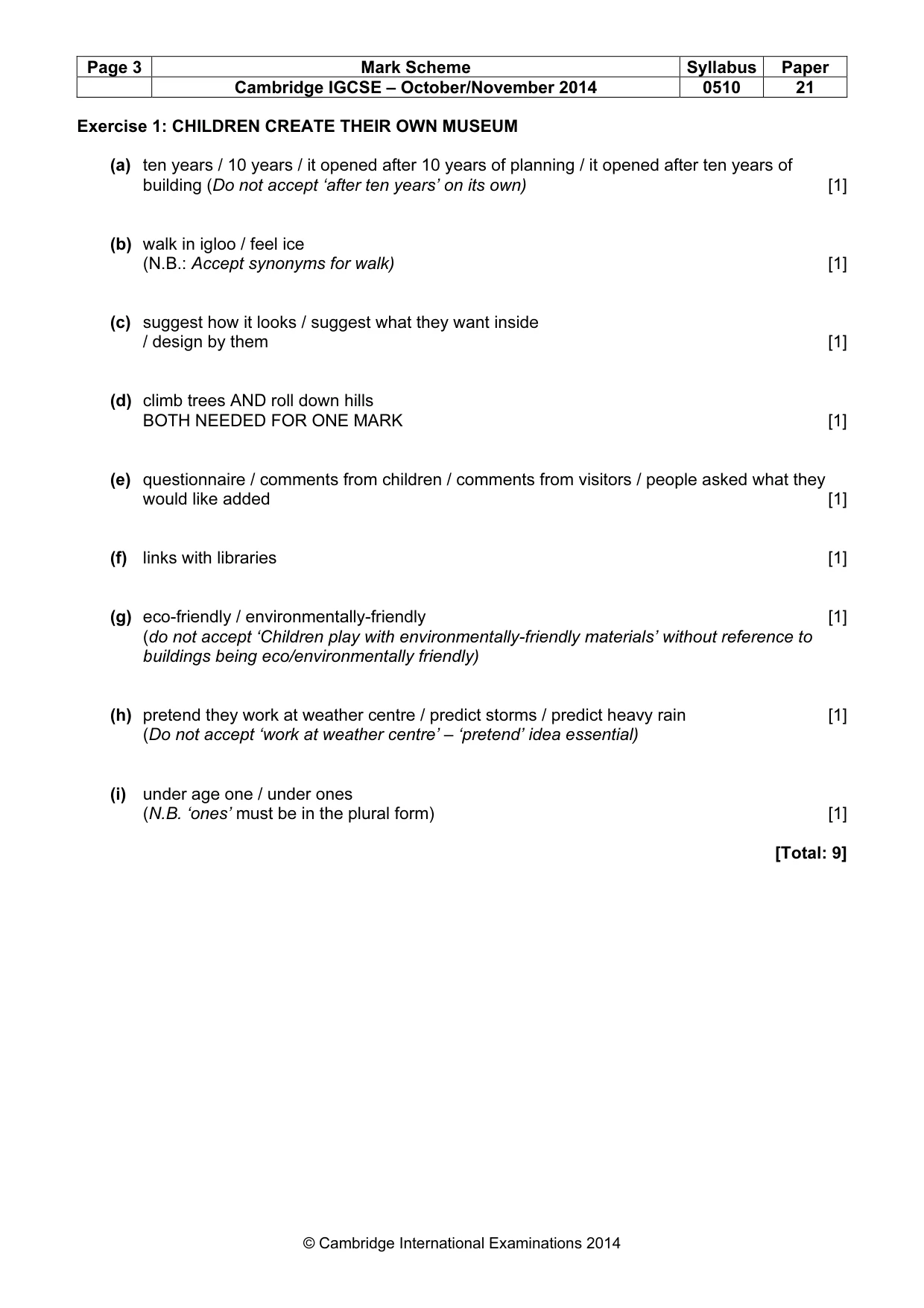 Mark scheme, page 3 of 12