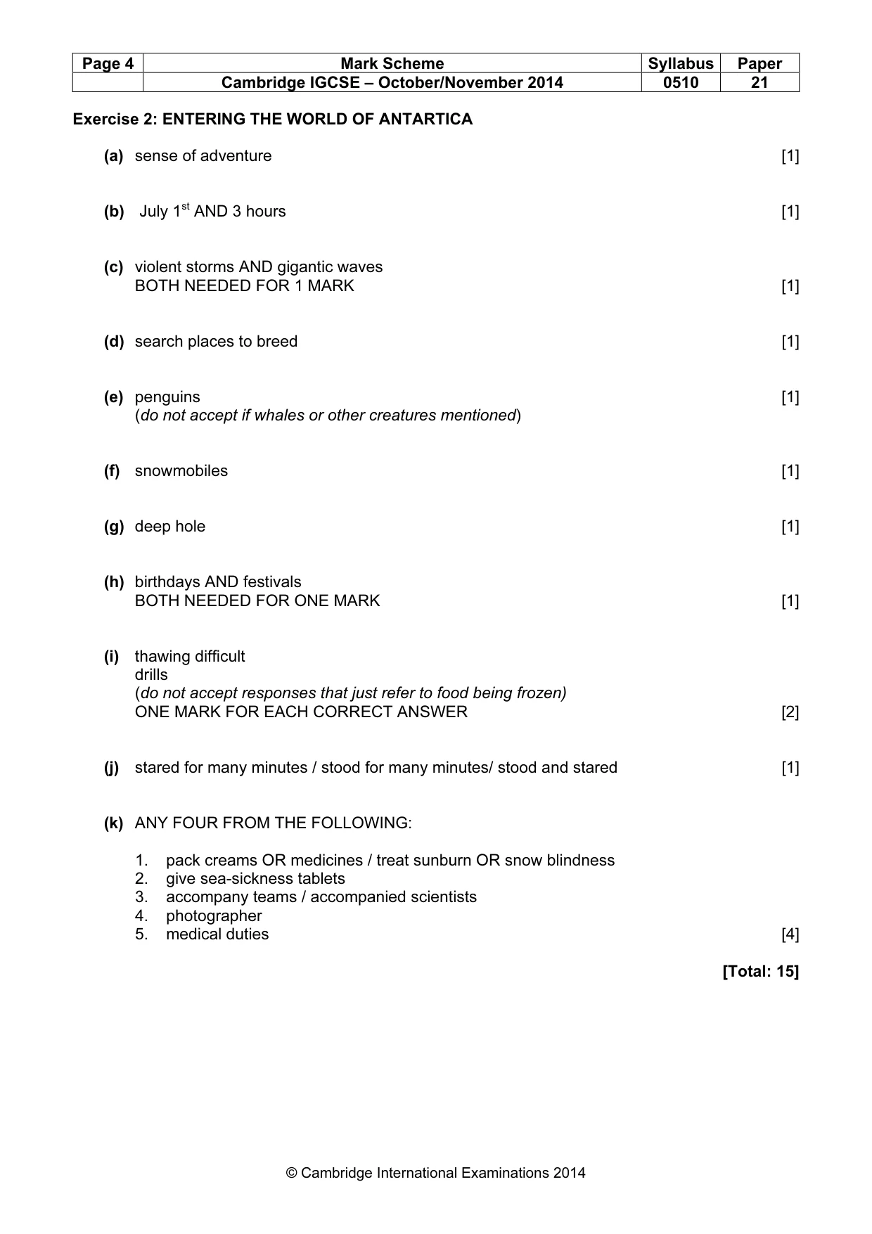 Mark scheme, page 4 of 12