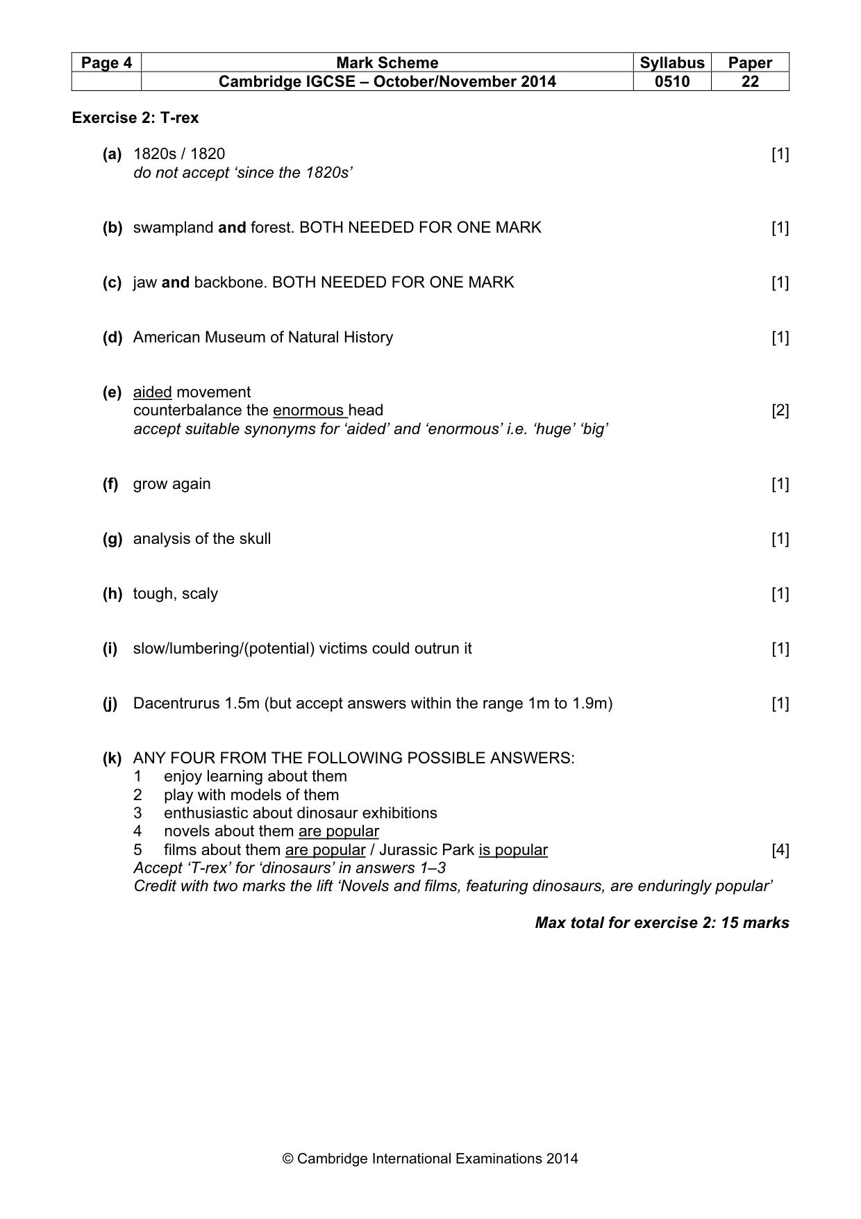Mark scheme, page 4 of 12