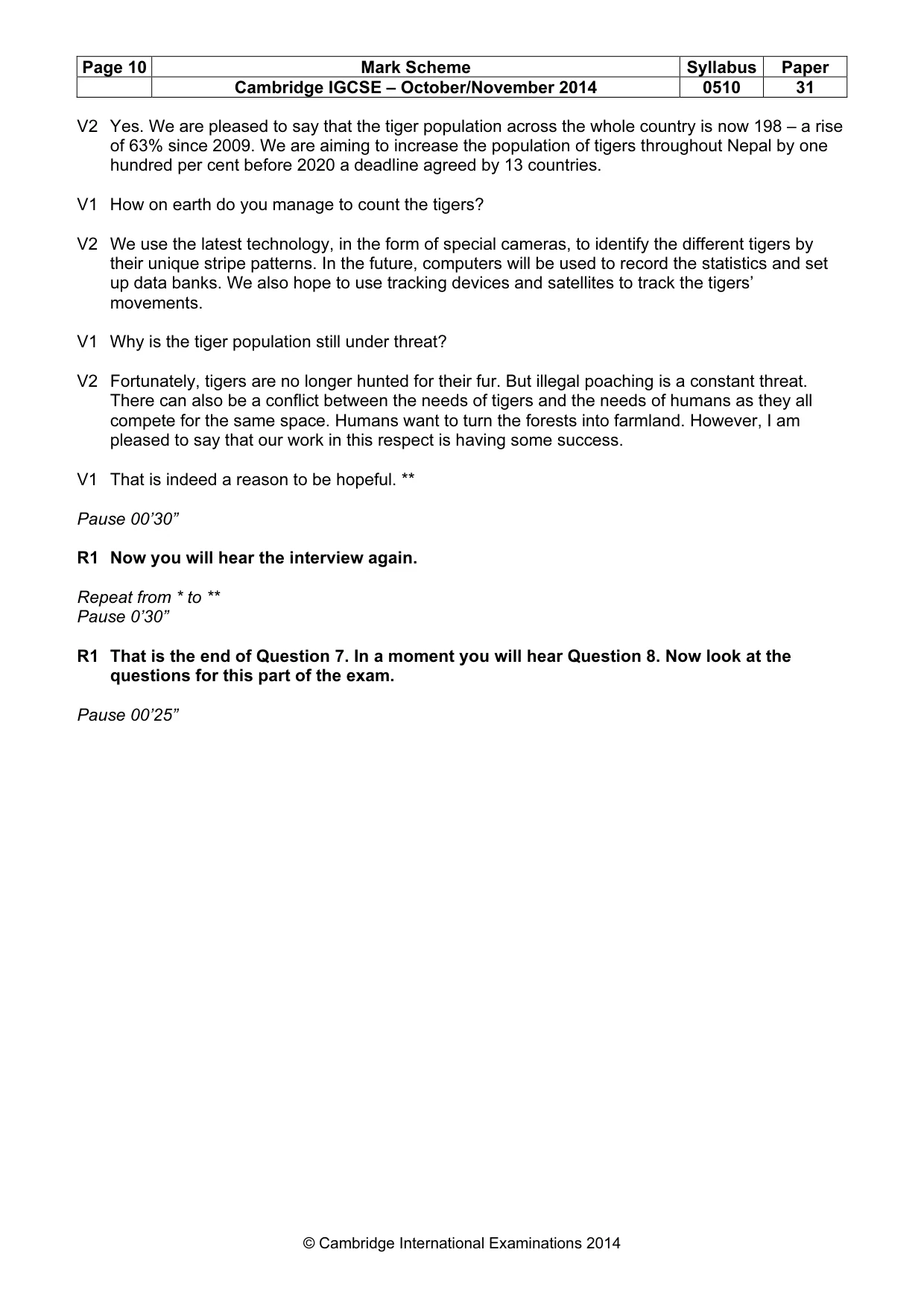 Mark scheme, page 10 of 15