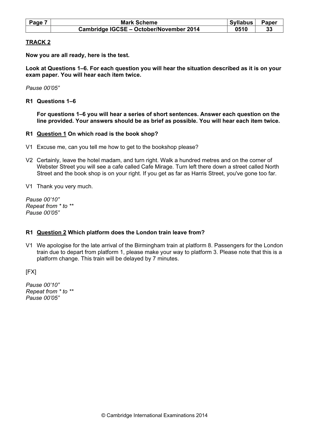 Mark scheme, page 7 of 17