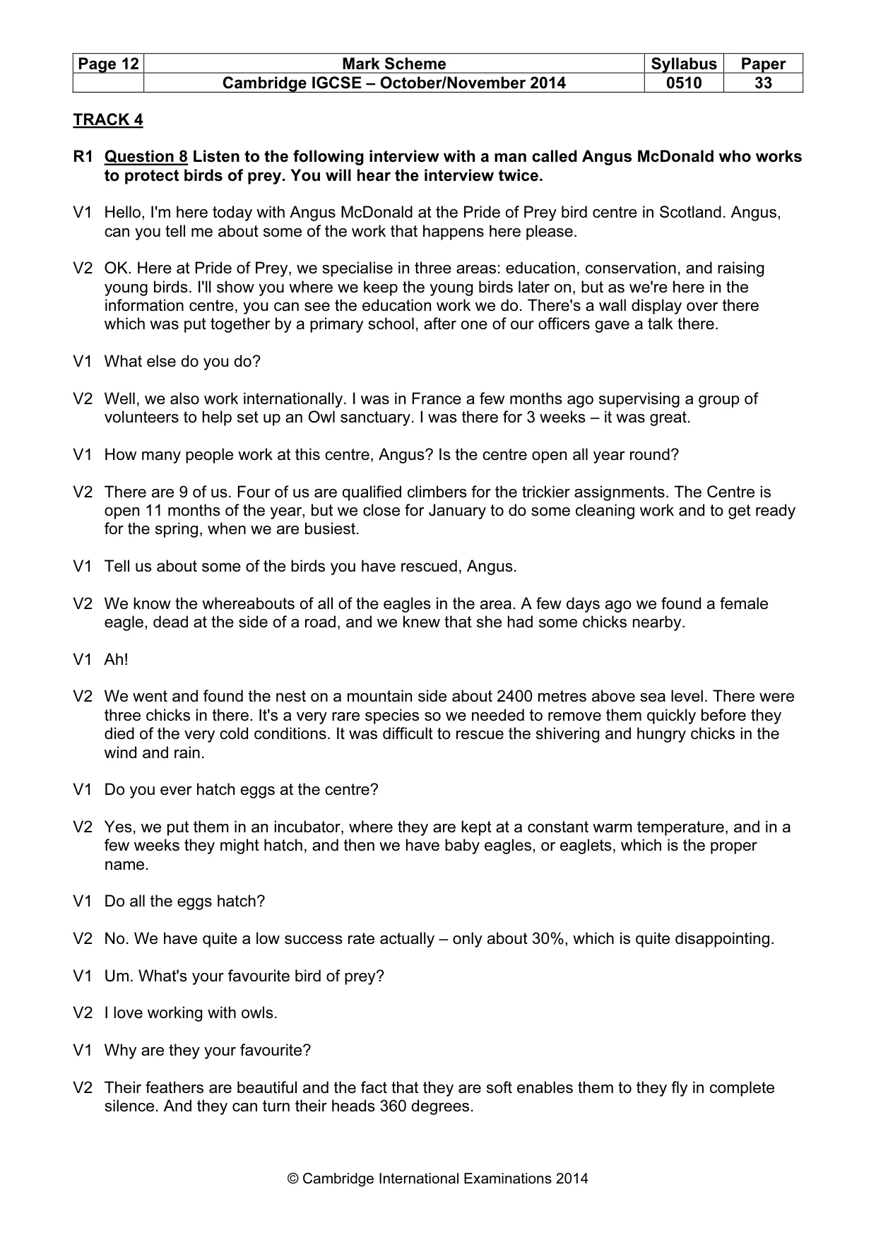 Mark scheme, page 12 of 17