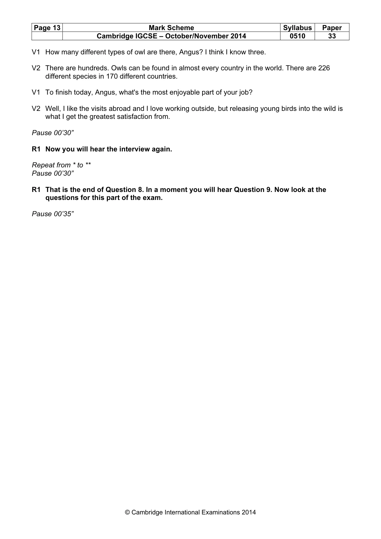 Mark scheme, page 13 of 17