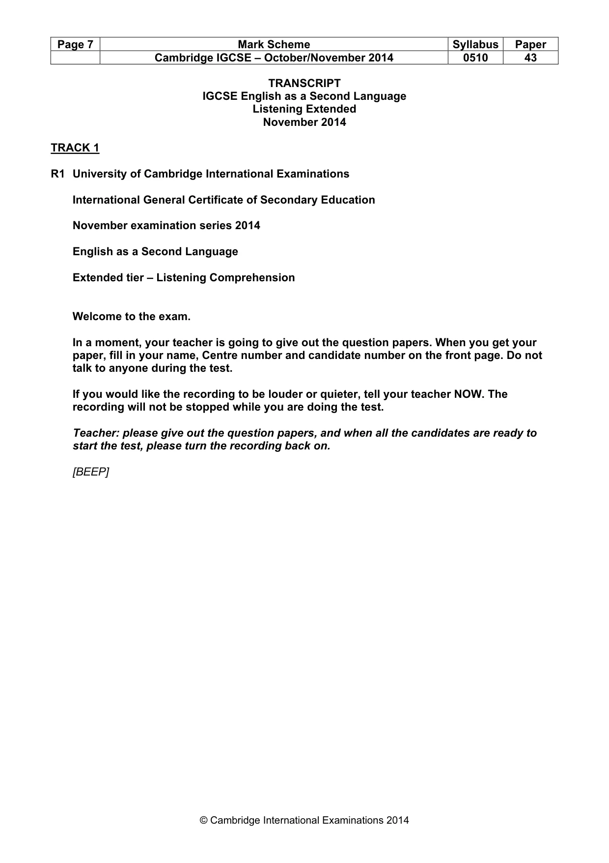 Mark scheme, page 7 of 15