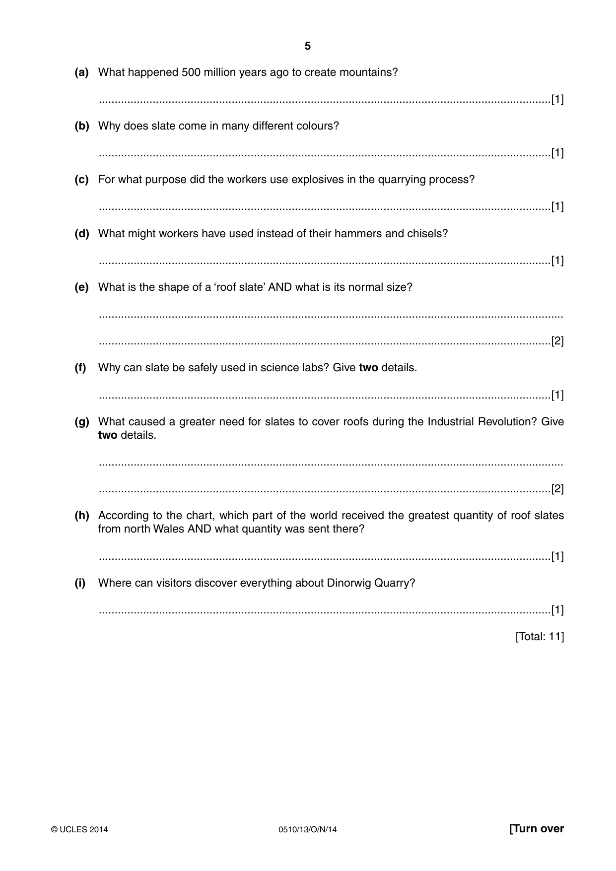 Cambridge IGCSE English - Second Language (oral endorsement) 0510 2014 Oct/Nov Paper 1 · Variant 3 question paper, page 5 of 16
